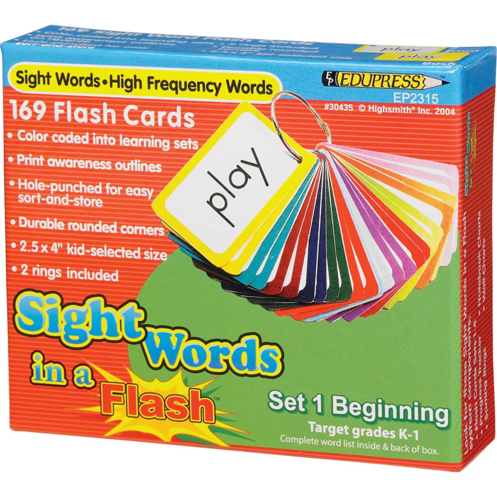 Edupress EP-2315 Sight Words in a Flash Learning System, Set 1, Beginning