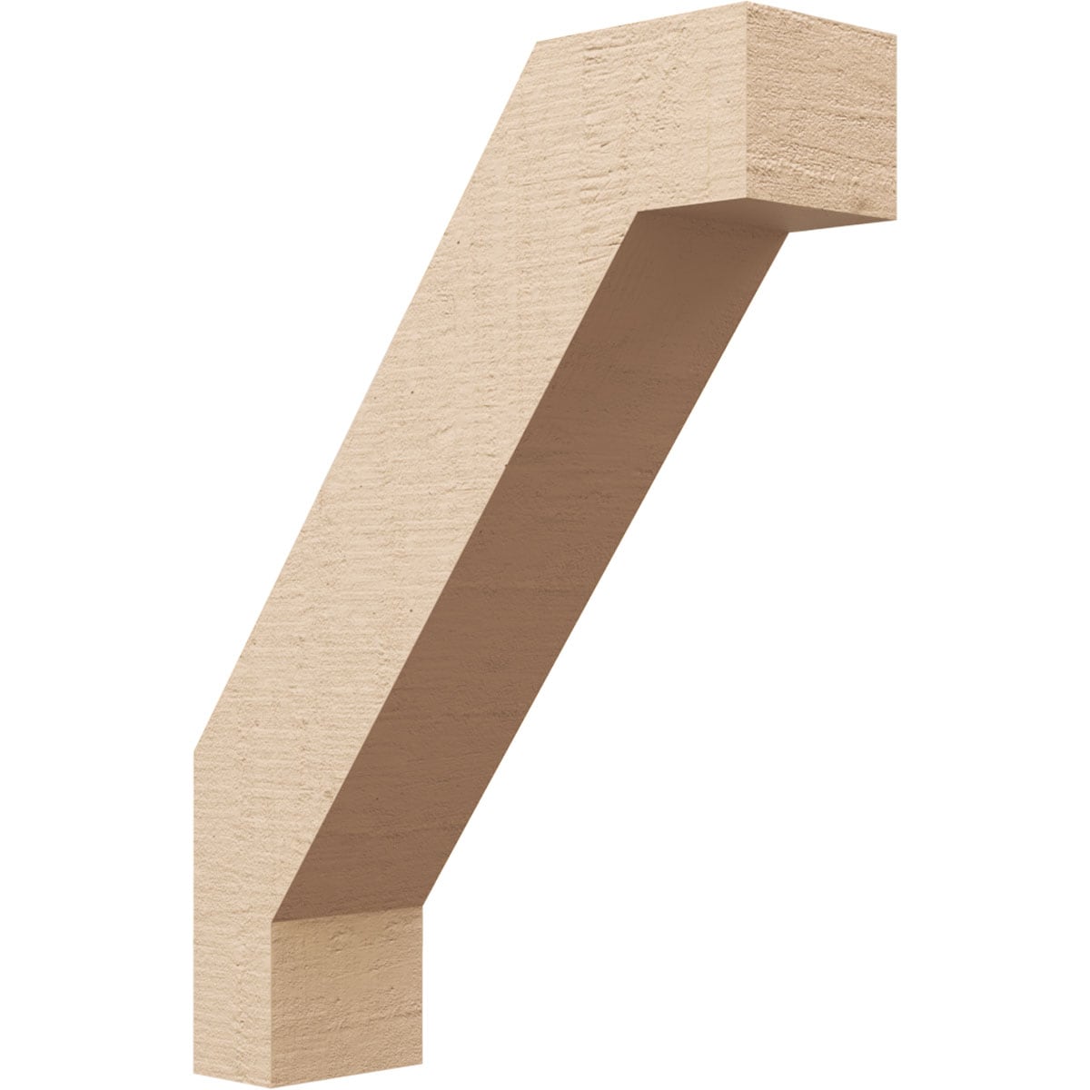 Ekena Millwork BRCUR05X18X24BURRCPR 5-in x 24-in x 18-in Primed Urethane Burlington Rough Cedar TimberThane Knee Brace