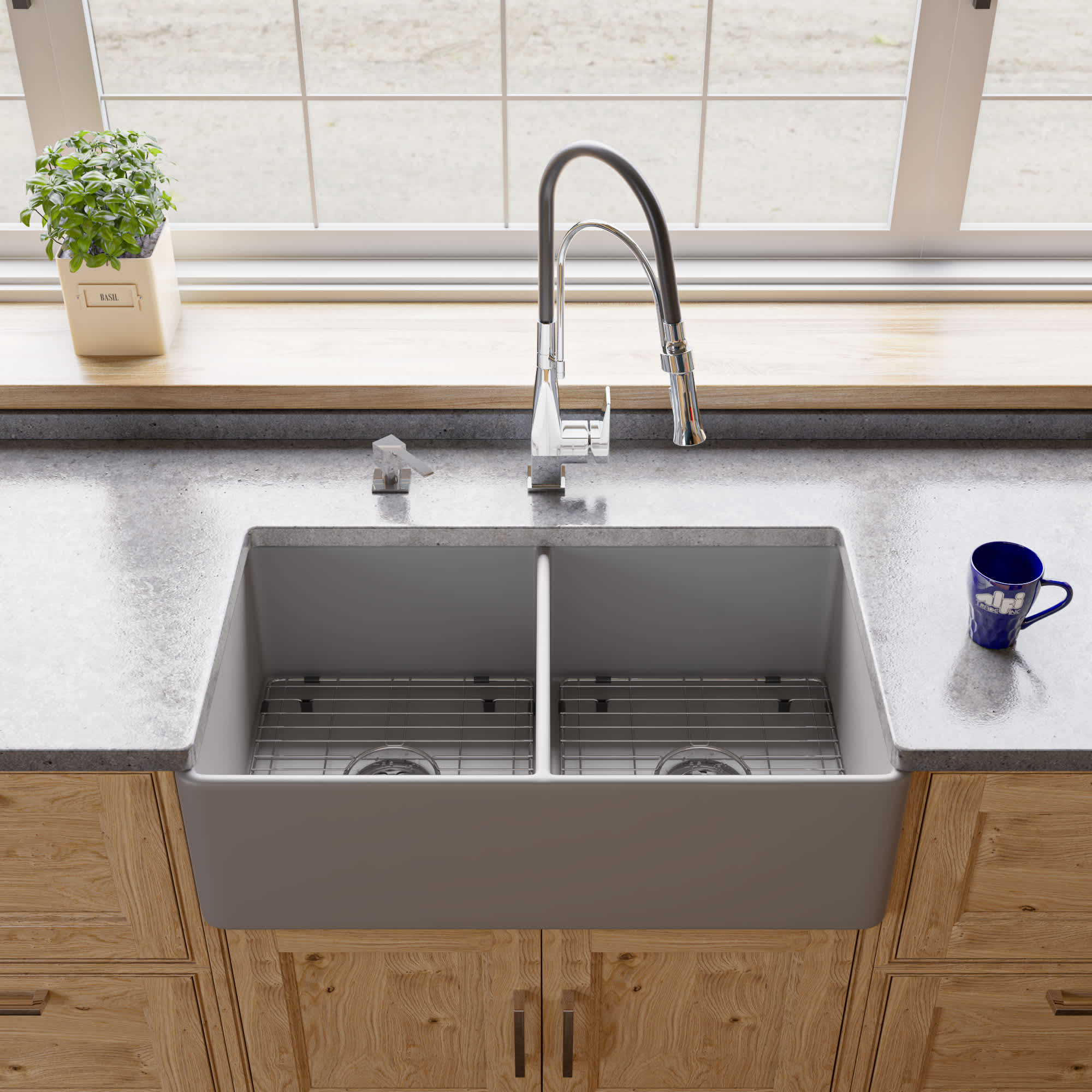 ALFI ABF3318D-GM Kitchen-Sinks - View #3