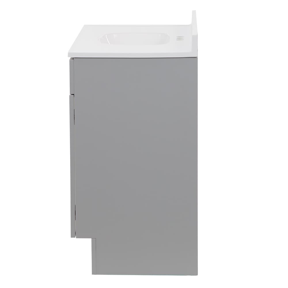 Project Source 36-in Gray Single Sink Bathroom Vanity with White ...