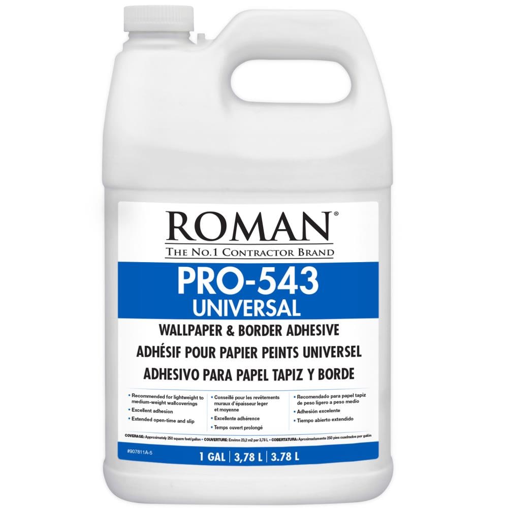 Roman 207811 Pro-543 Universal Wallpaper and Border Adhesive with Applicator, 1 Gal