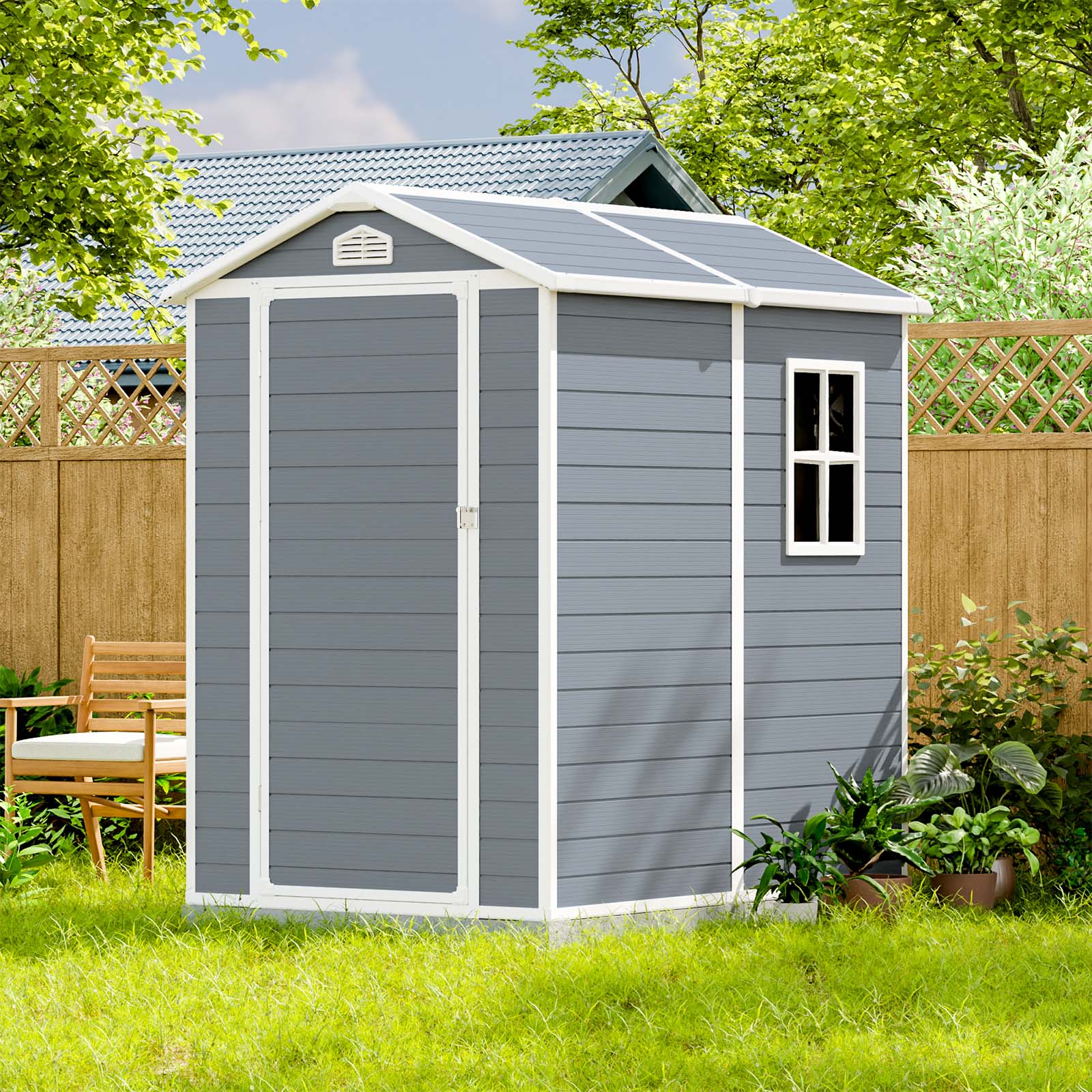 Patiowell WES-0381A-L4 Vinyl-Resin-Storage-Buildings - View #3