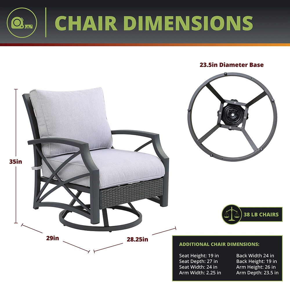Kinger Home PCC-001-GG Patio-Chairs - View #4
