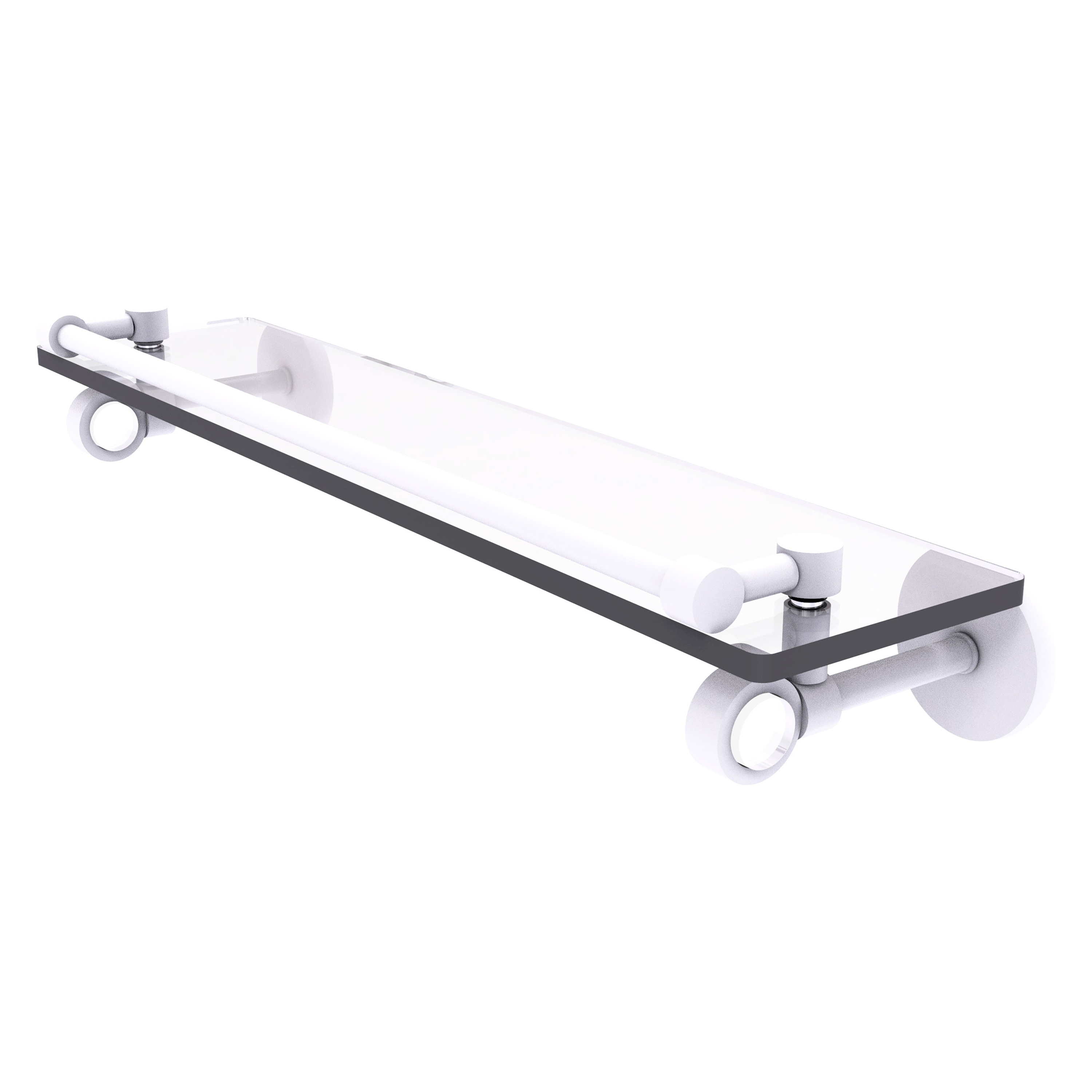 Allied Brass CV-1-22-GAL-WHM Clearview Matte White Wall mount Bathroom Shelf ( 22-in x 3.75-in x 5-in )