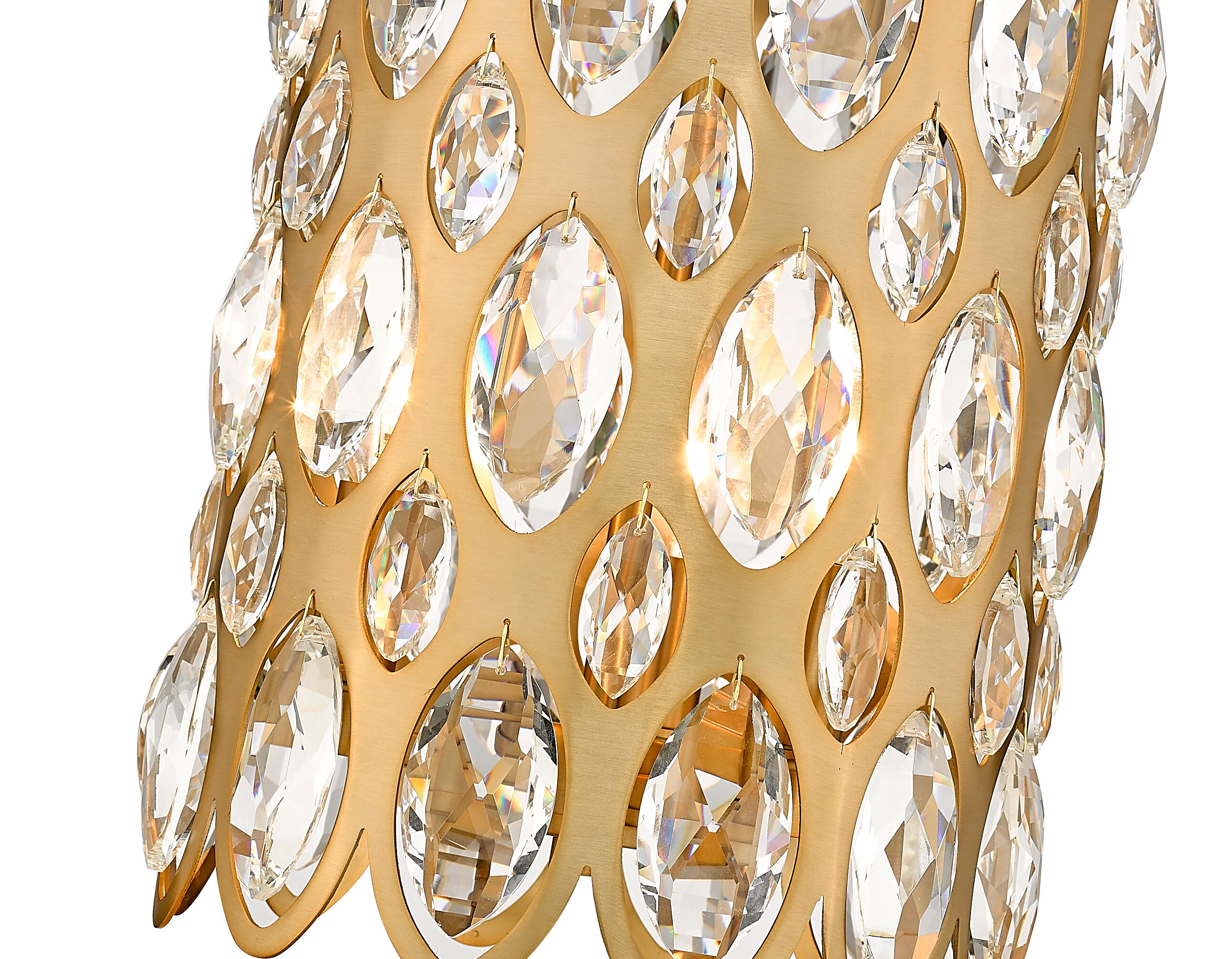 Heirloom Brass and Crystal 3-Light Drum Pendant for Indoor/Outdoor