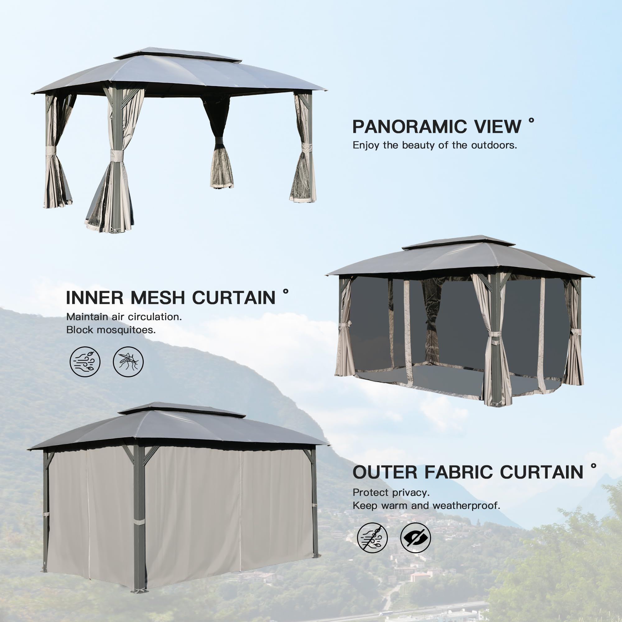 Mondawe MD-CPL-00082 Wood-Resin-Gazebos - View #6