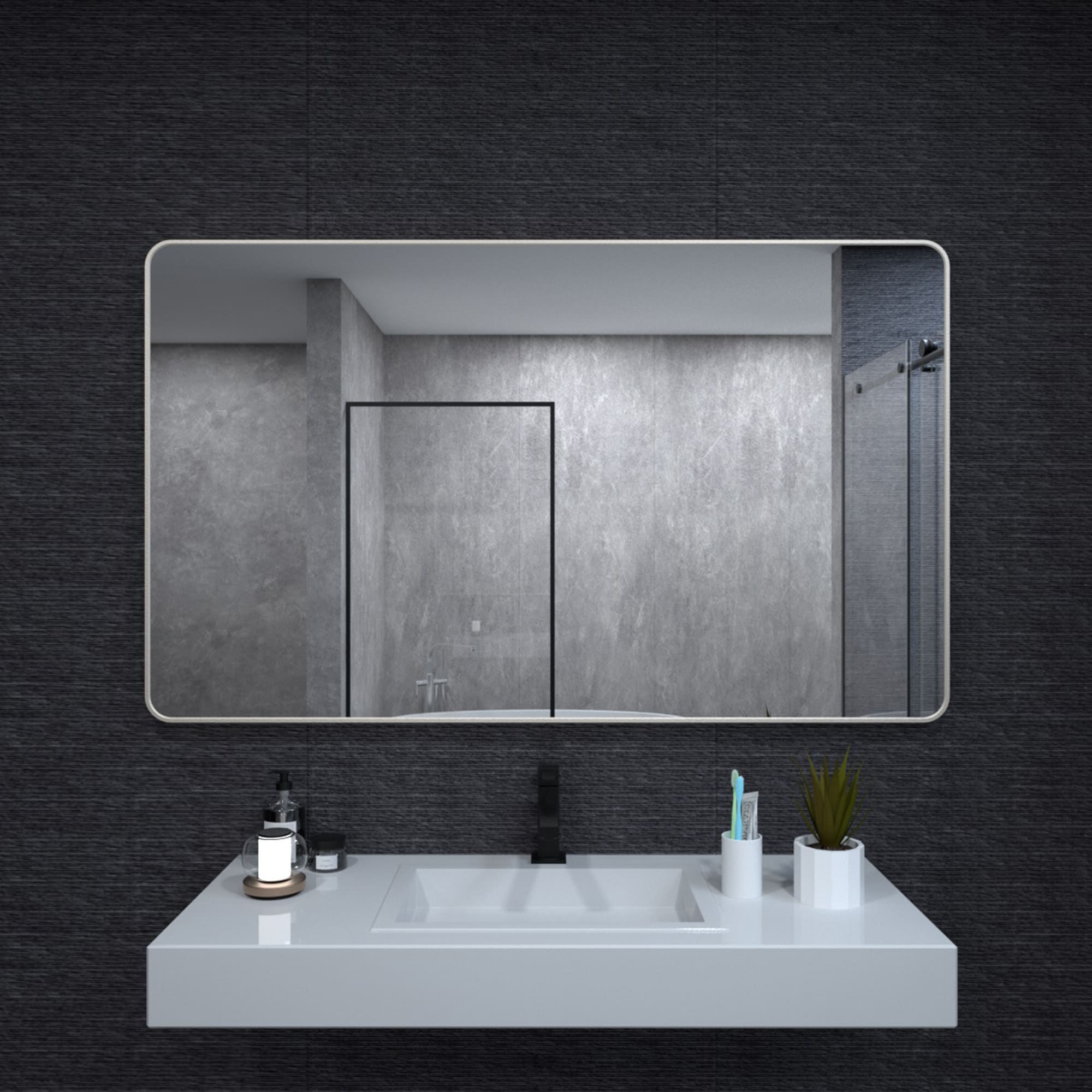 Bybafun YE1800009 Framed-Bath-Mirrors - View #14