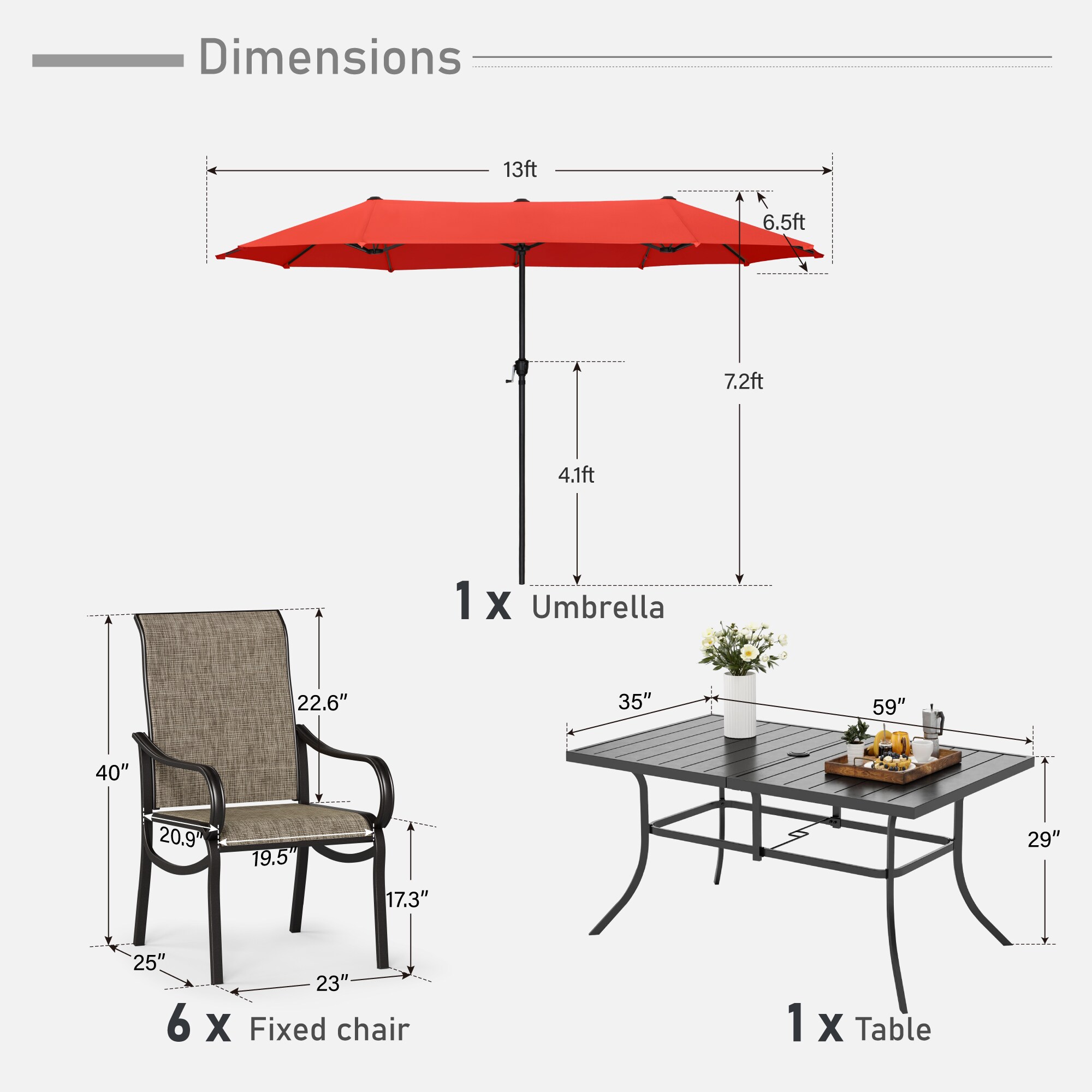 Sunshine Valley TC7-093FX-326-010R Patio-Dining-Sets - View #2