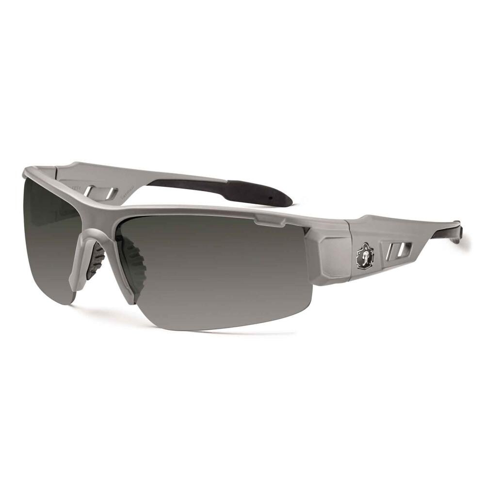 Skullerz Ergodyne Dagr Safety Glasses/Sunglasses, Matte Gray, Smoke Lens -  Impact Resistant, Anti-Scratch, UV Protection in the Eye Protection  department at