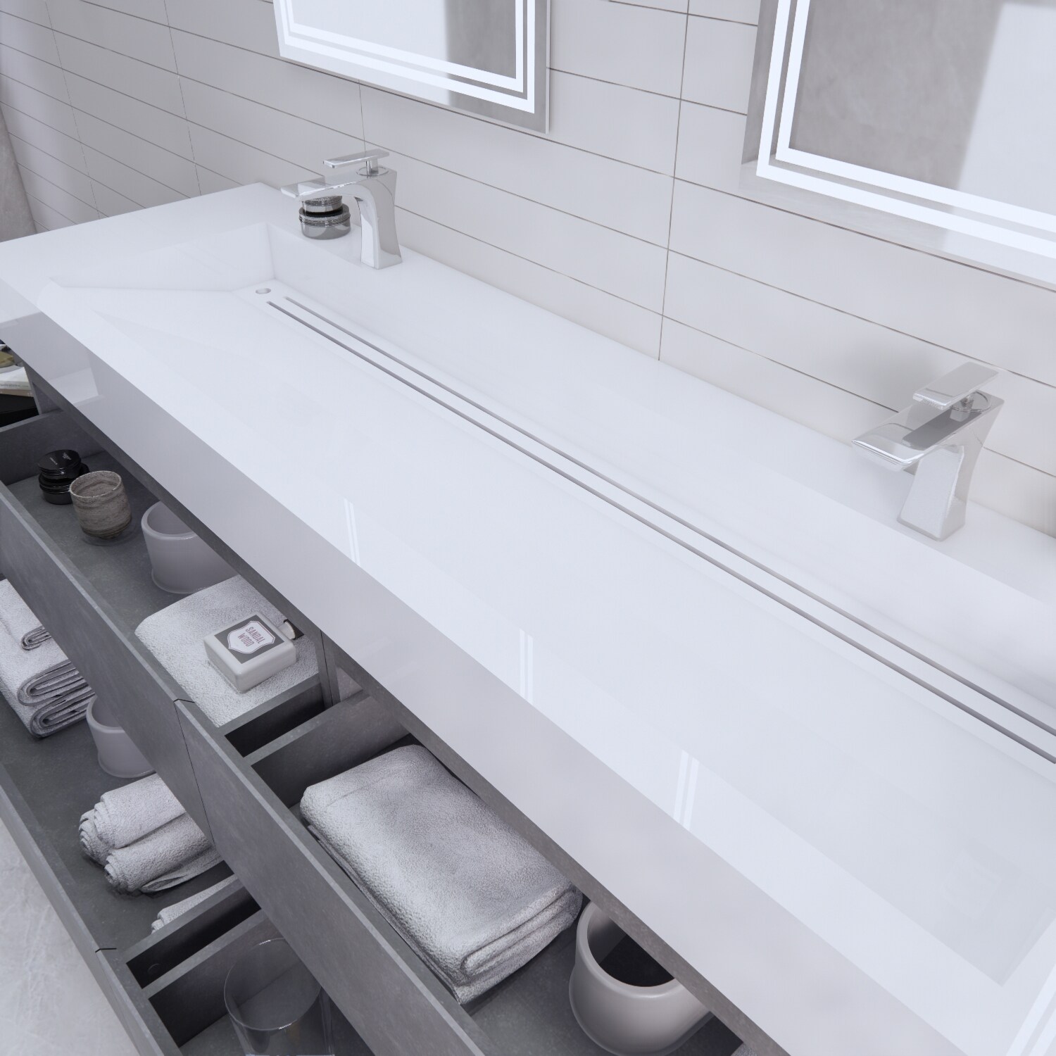 BV Better Vanity BTB-72D-CG Bath-Vanity-Combo - View #7