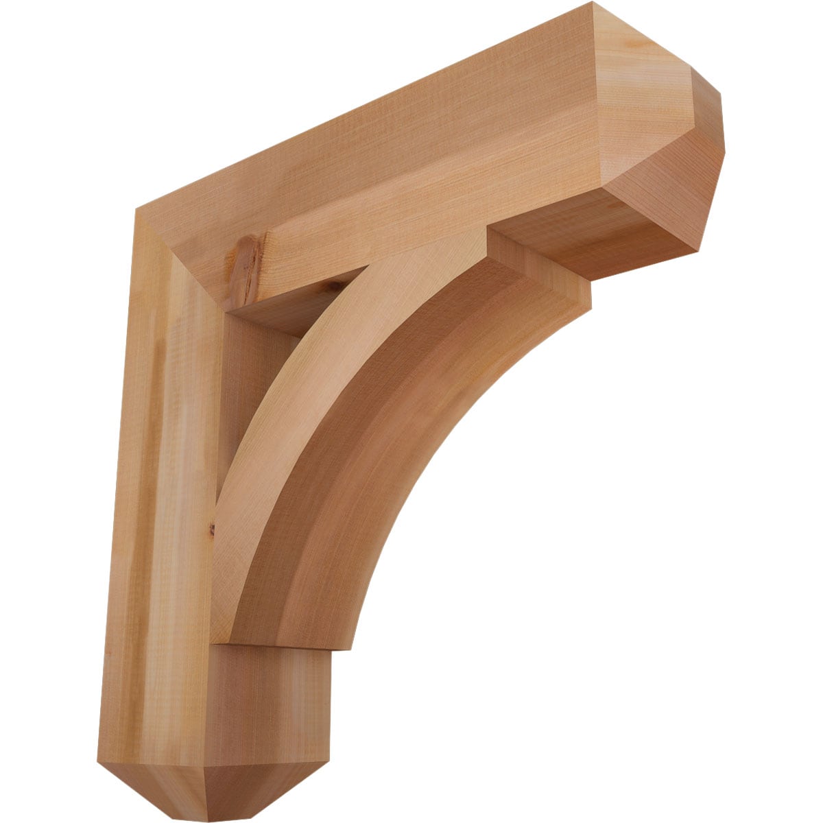Ekena Millwork BKT06X24X24THR04SWR Thorton craftsman smooth 5-1/2-in x 24-in x 24-in Western red cedar Brown Wood Standard bracket