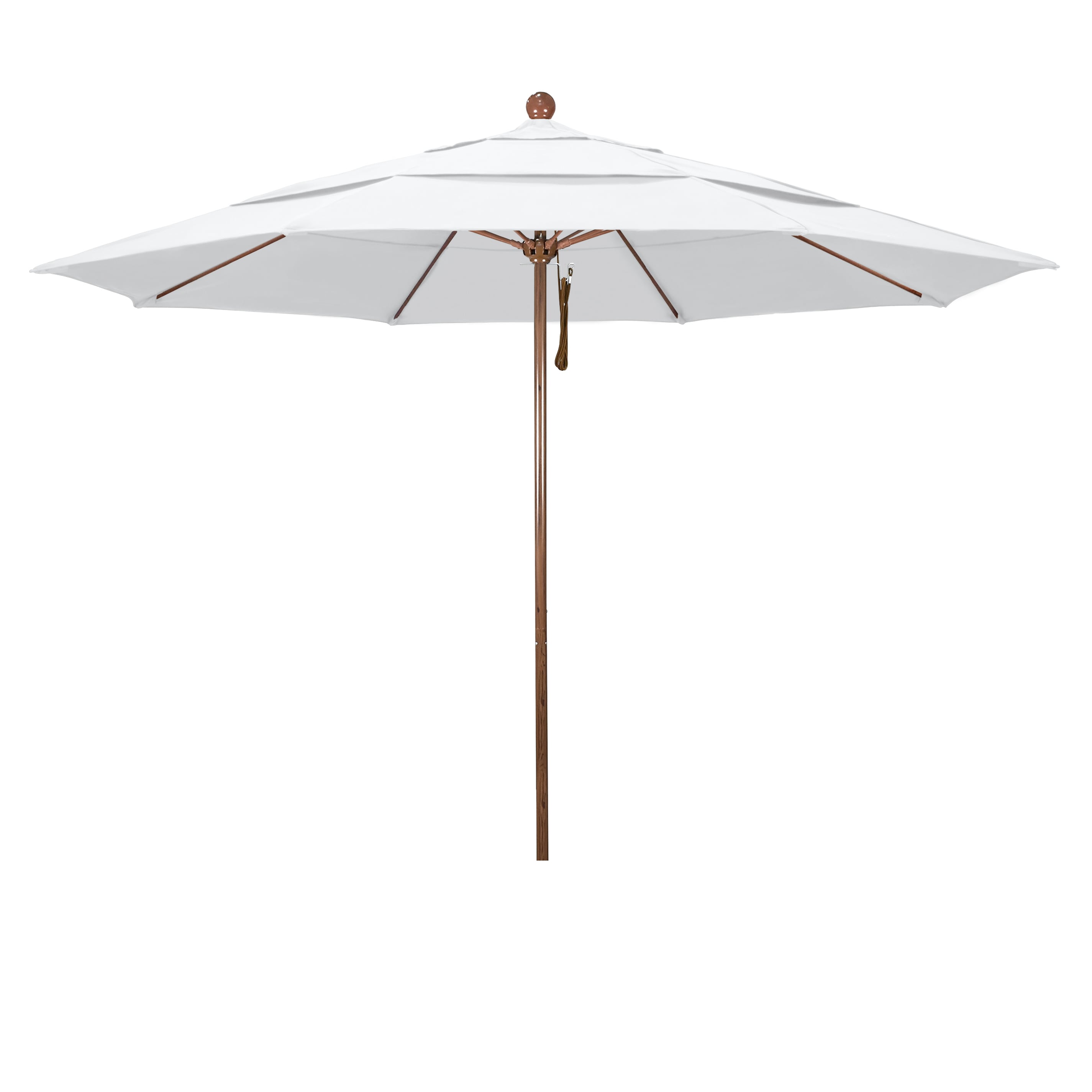 California Umbrella 194061960493 11-Feet Aluminum White Market Patio Umbrella