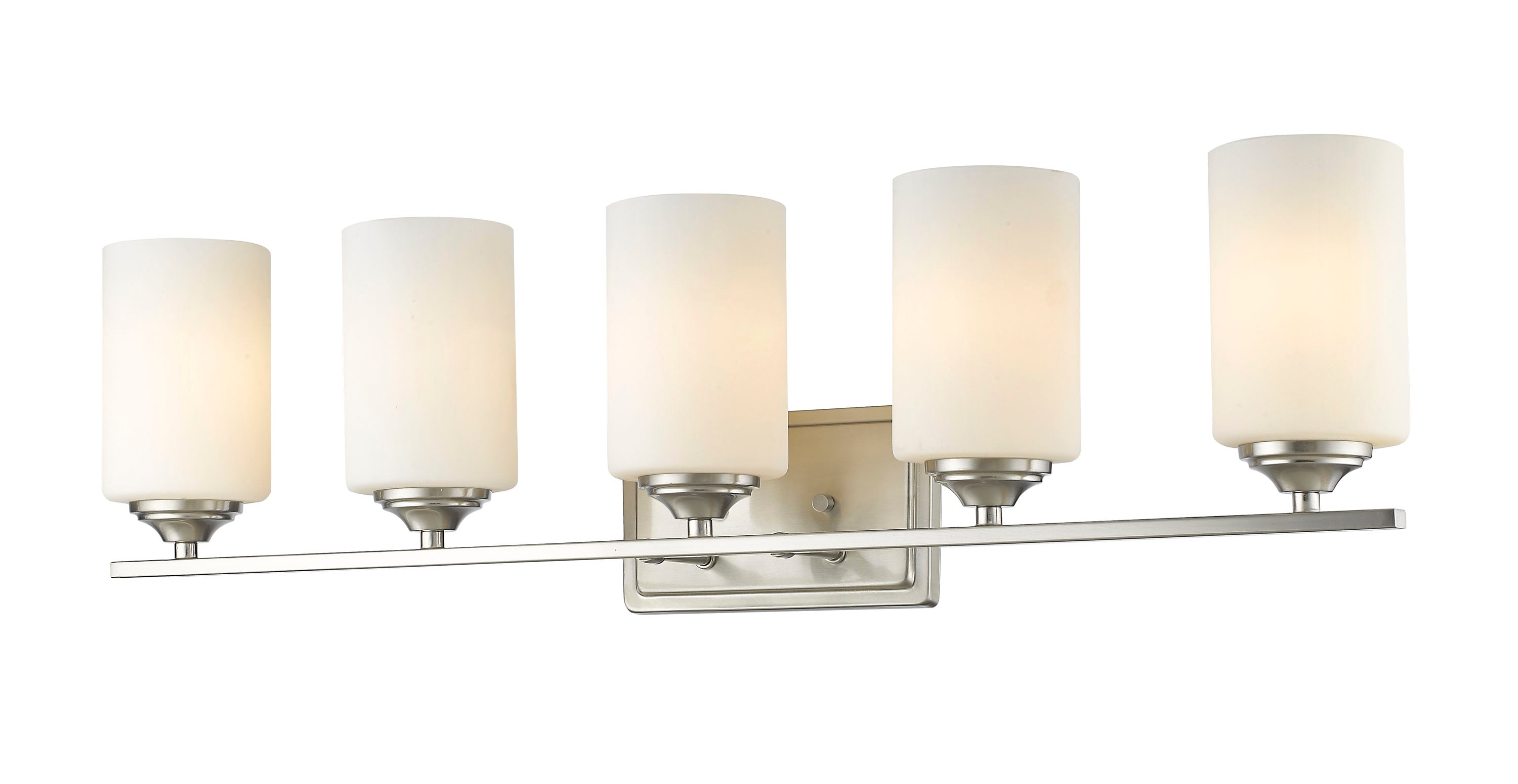 Z-Lite 435-5V-BN Bordeaux 30.75-in 5 -Light Brushed Nickel Transitional Vanity light