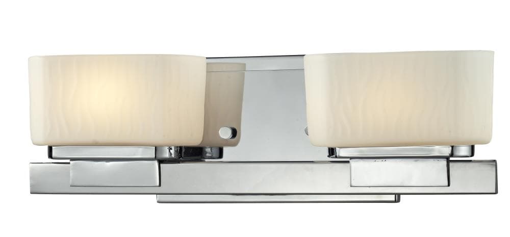 Z-Lite 3020-2V-LED Gaia 14.75-in 2-Light Chrome LED Mid-century Vanity Light