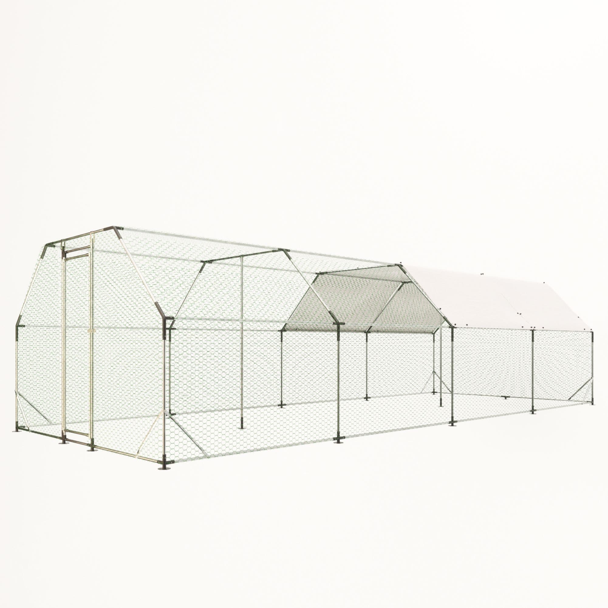 Siavonce XHW2505S00037 Silver Metal Chicken coop
