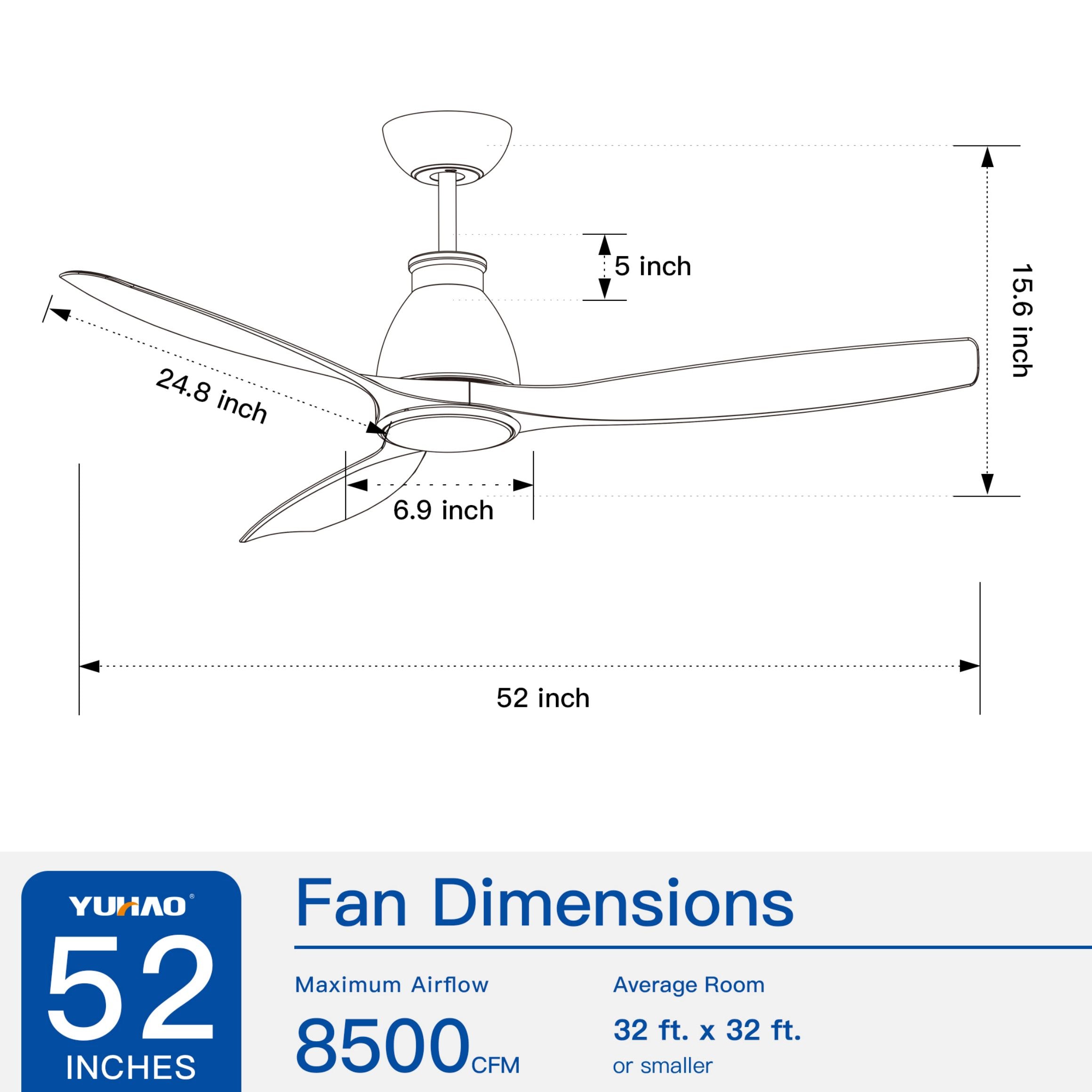 WELLFOR AMYU-23BR Ceiling-Fans - View #3