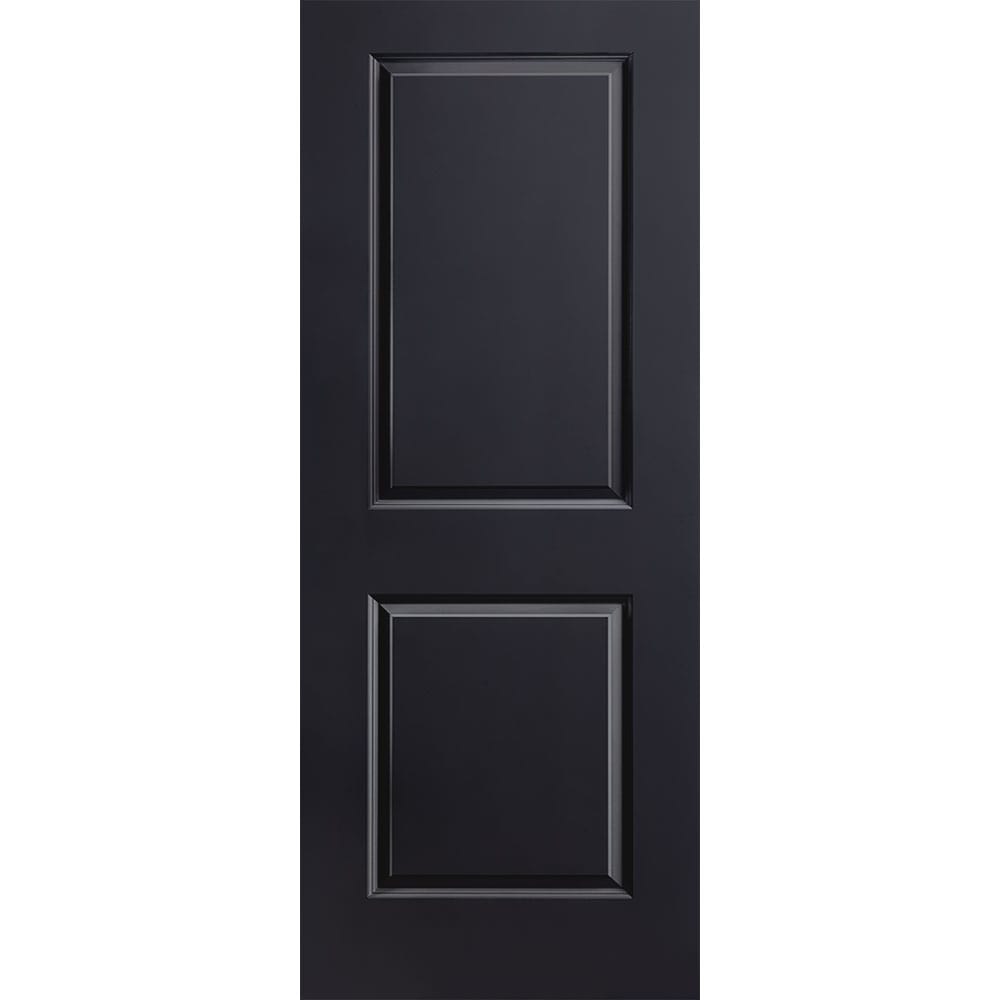 Masonite 1316026 Traditional 32-in x 80-in Midnight 2-panel square Smooth Solid core Prefinished Molded composite Slab Door