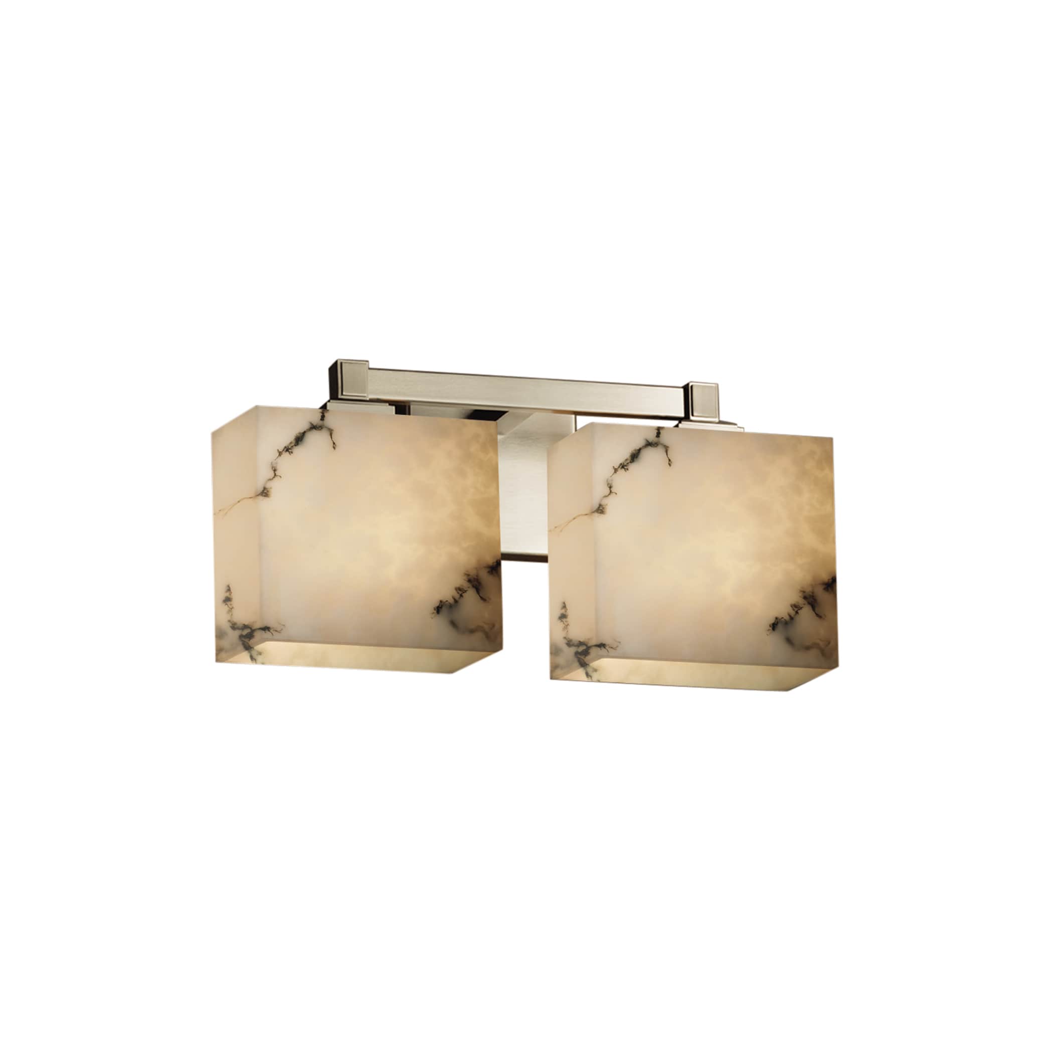 Justice Design Group FAL-8432-55-NCKL LumenAria 14.5-in 2-Light Brushed Nickel Transitional Vanity Light