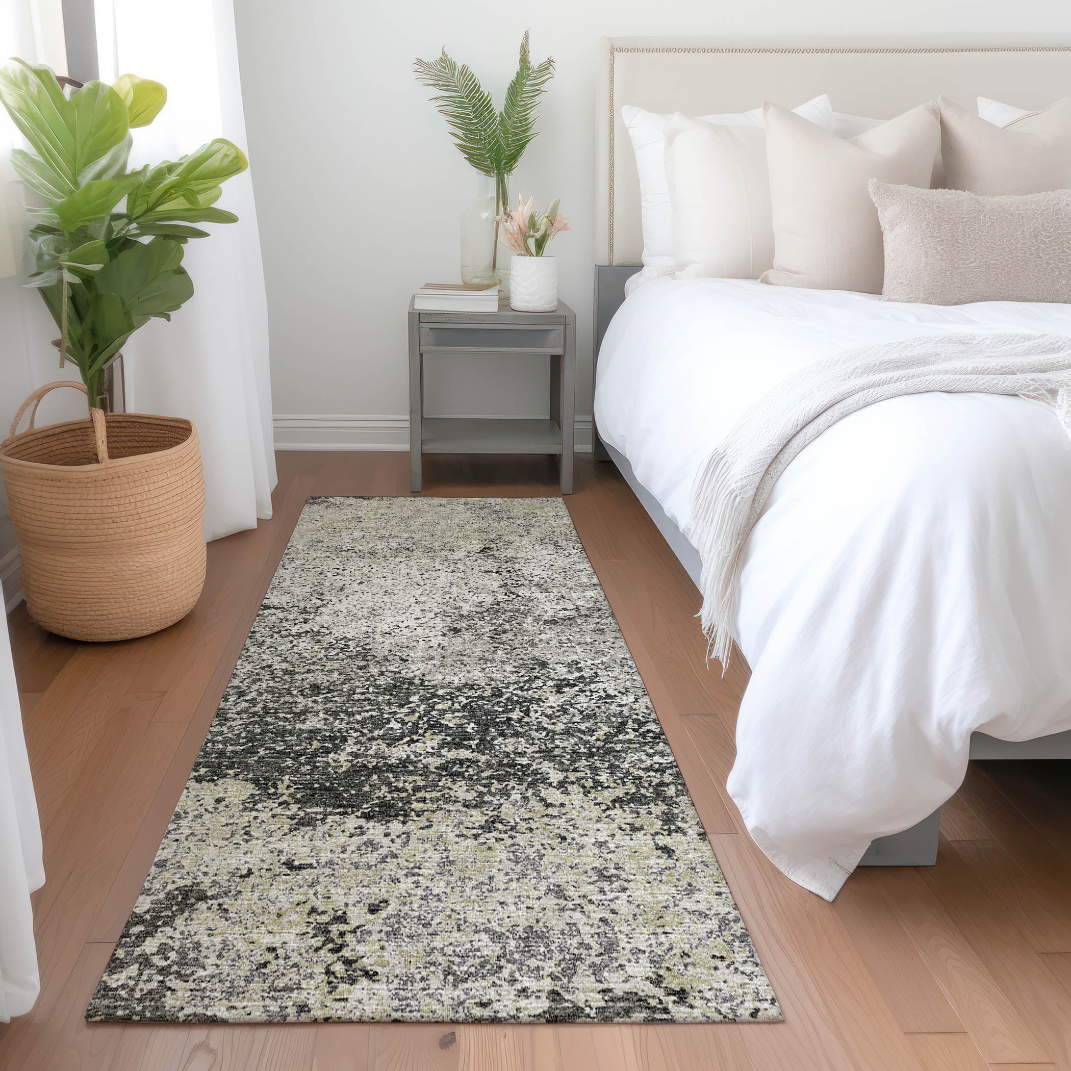 Addison Rugs AMF36GY2X8 Mayfield AMF36GY 2 x 7 (ft) Loomed Polyester Gray Rectangular Indoor Abstract Machine washable Runner rug