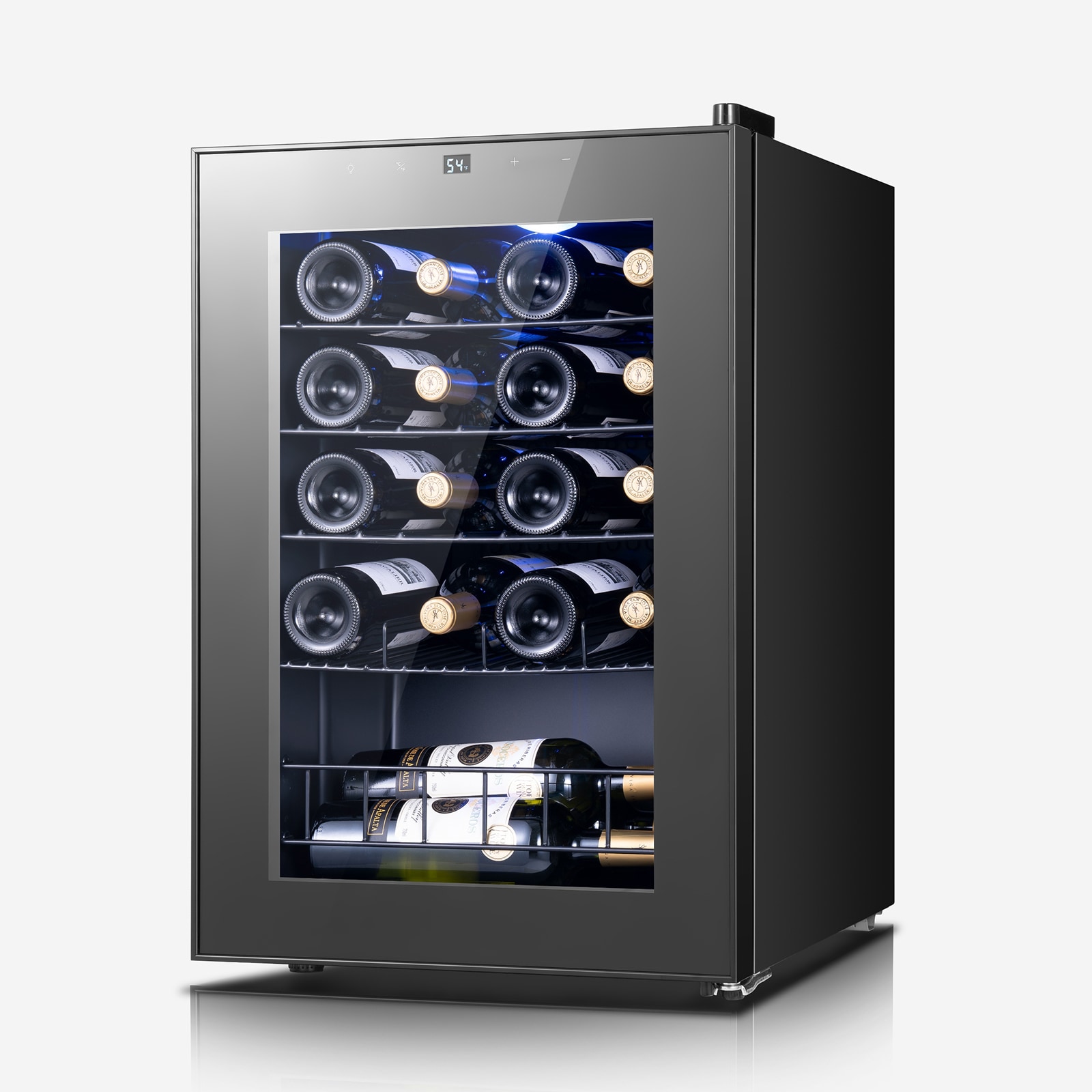 Yeego YEG-WSJC62-LS 16.9-in W 20 -Bottles Black Built-in Indoor Wine Cooler