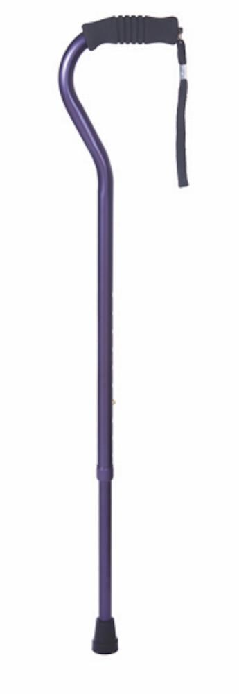 Essential Medical Supply Offset Cane with Rib Handle with Amethyst Design