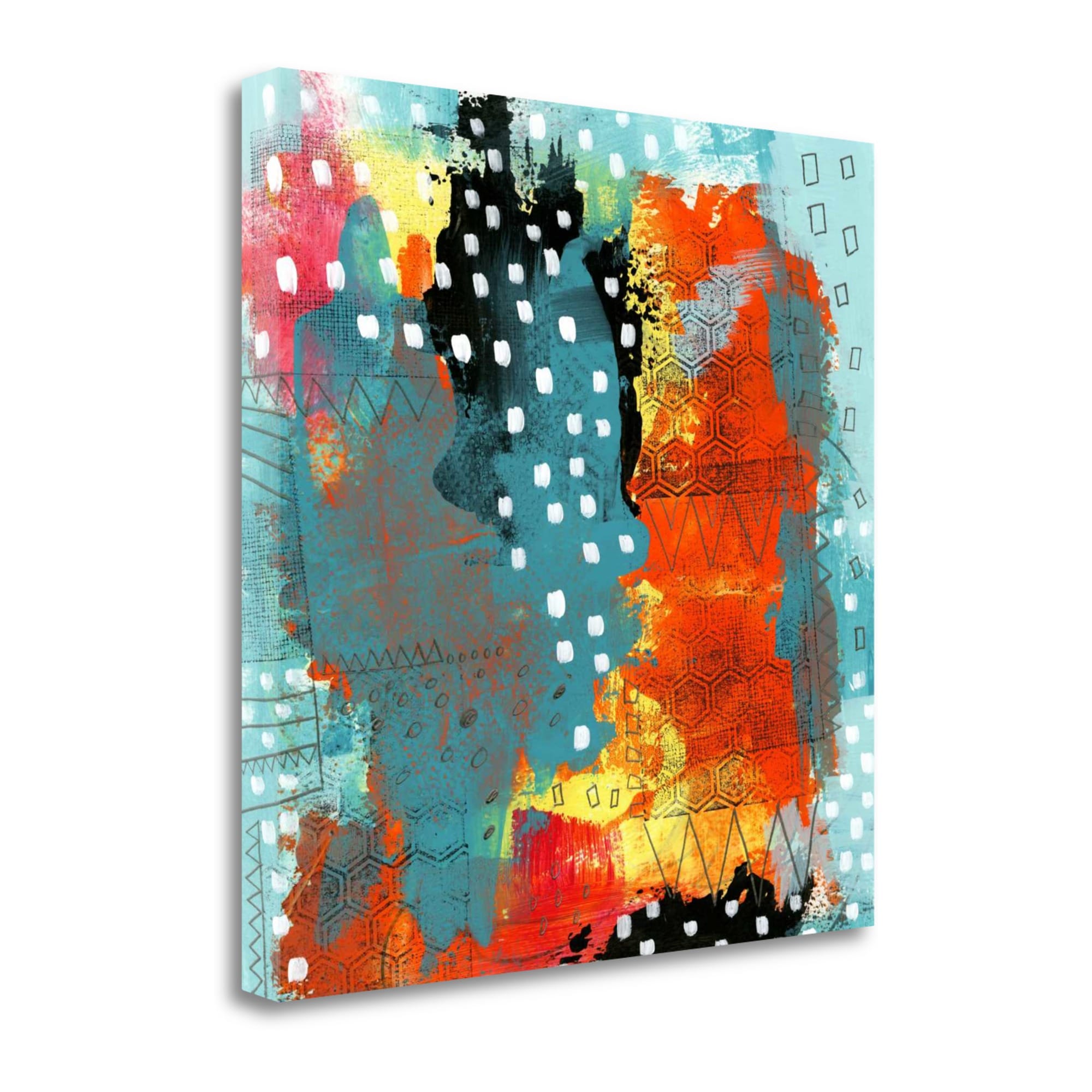 Tangletown Fine Art SBSO1068-3535C Geometric Abstract I Sarah Ogren 35-in H x 35-in W Abstract Print on Canvas