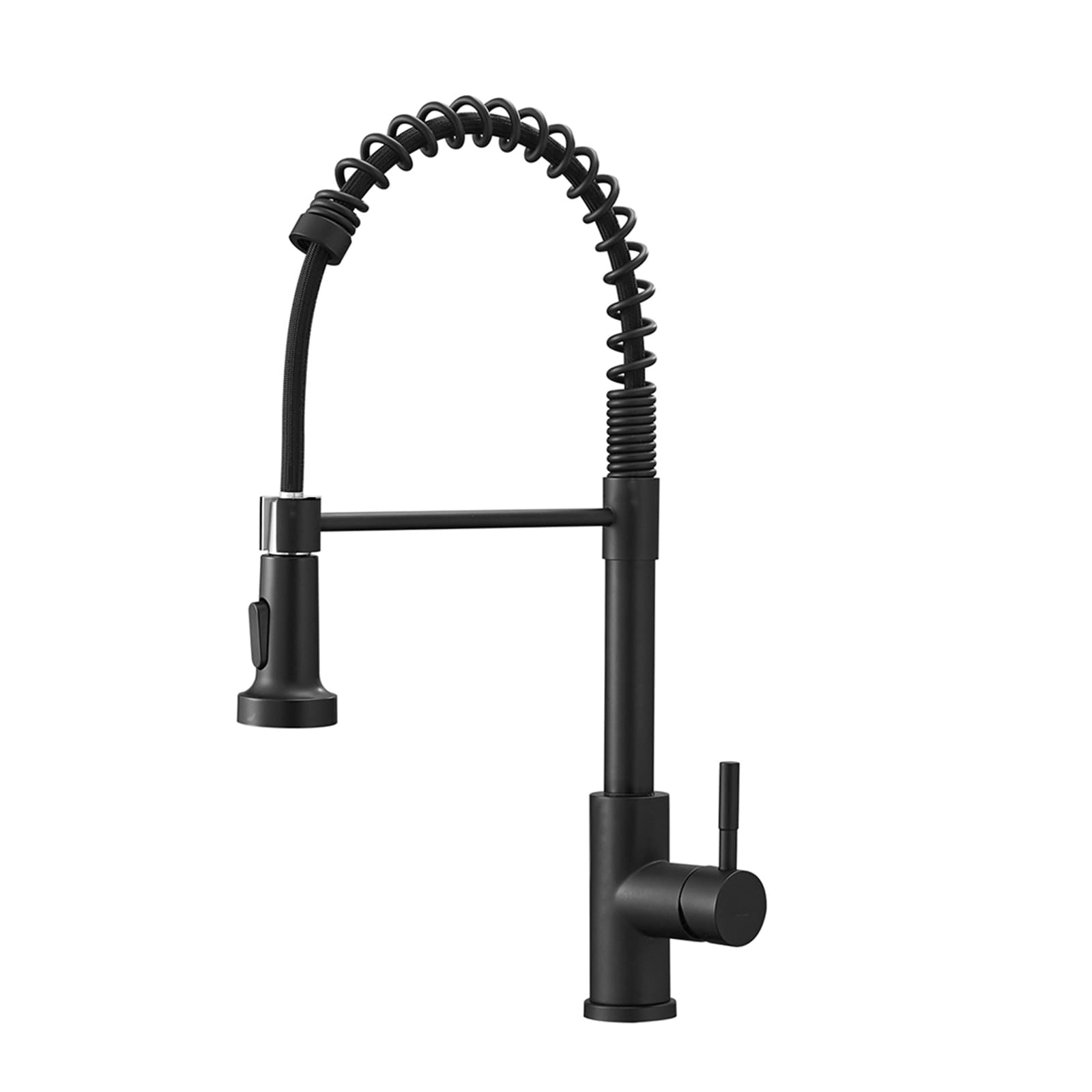Tatayosi - Kitchen Faucet with Pull Down Sprayer Black Stainless Steel Single Handle Pull Out Spr...