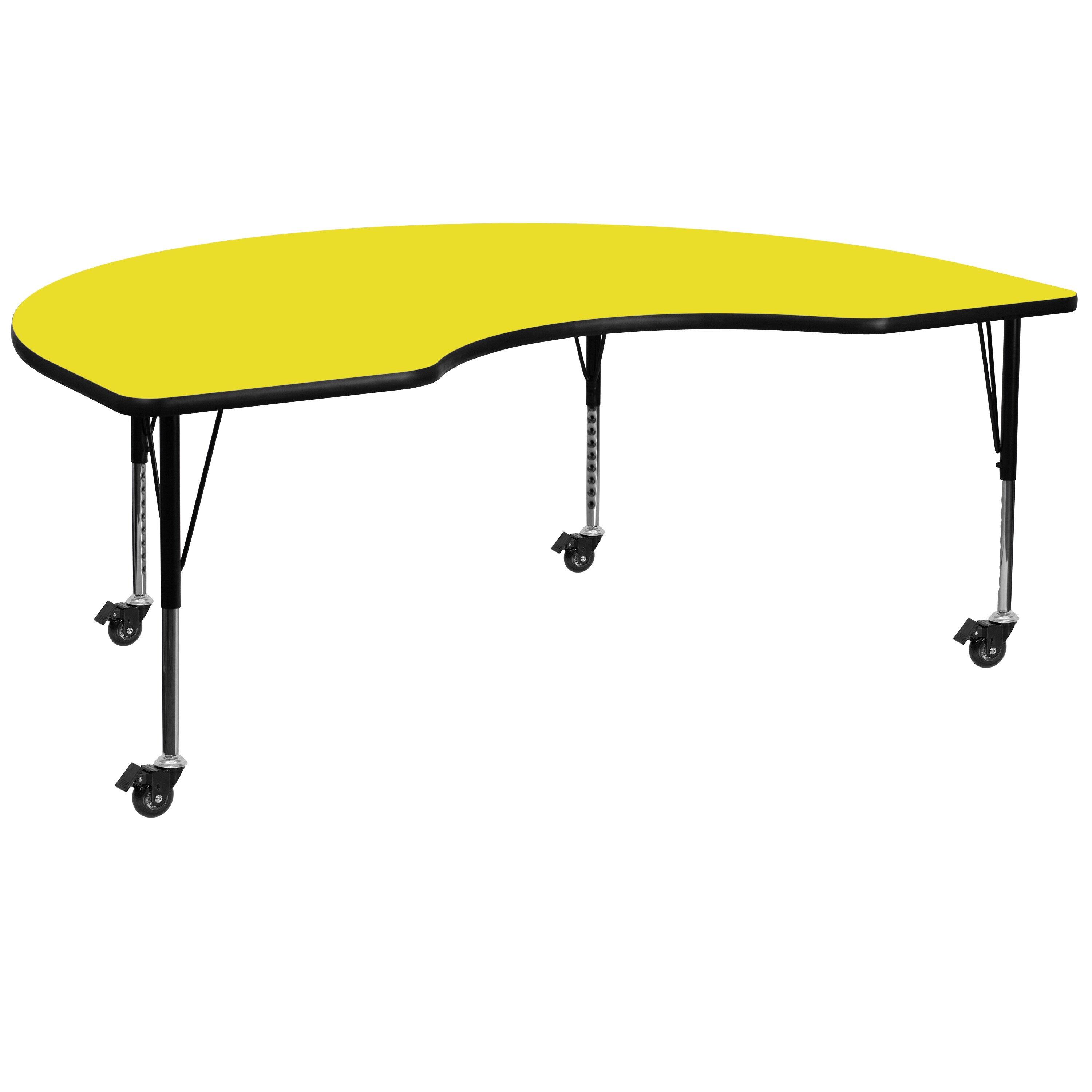 Flash Furniture 847254081467 Wren Yellow Half-round Kid's Play Table
