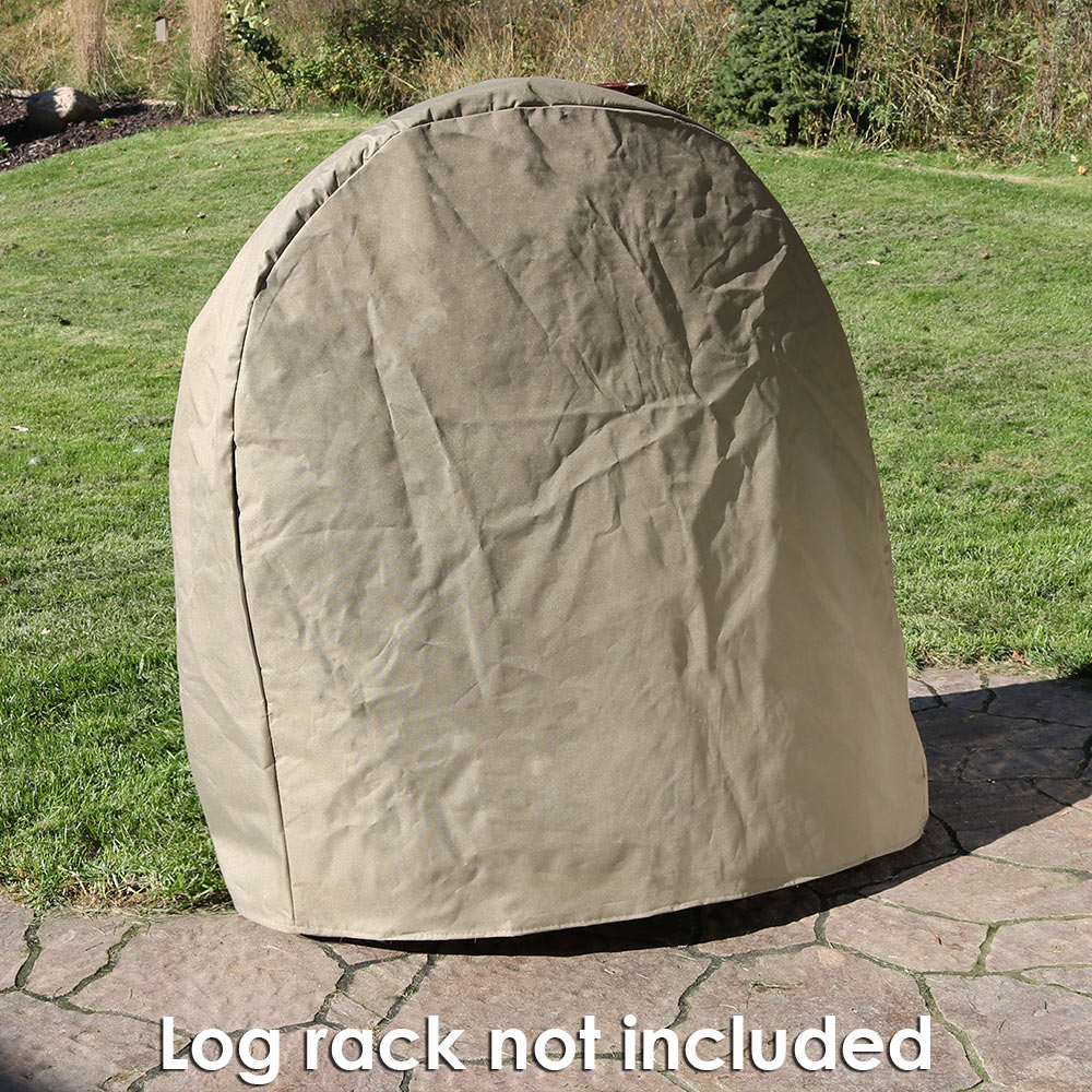 Outdoor 420D Oxford Waterproof and Weather Resistant Firewood Cover 40INCH Begonia.K Firewood Log Hoop Cover 