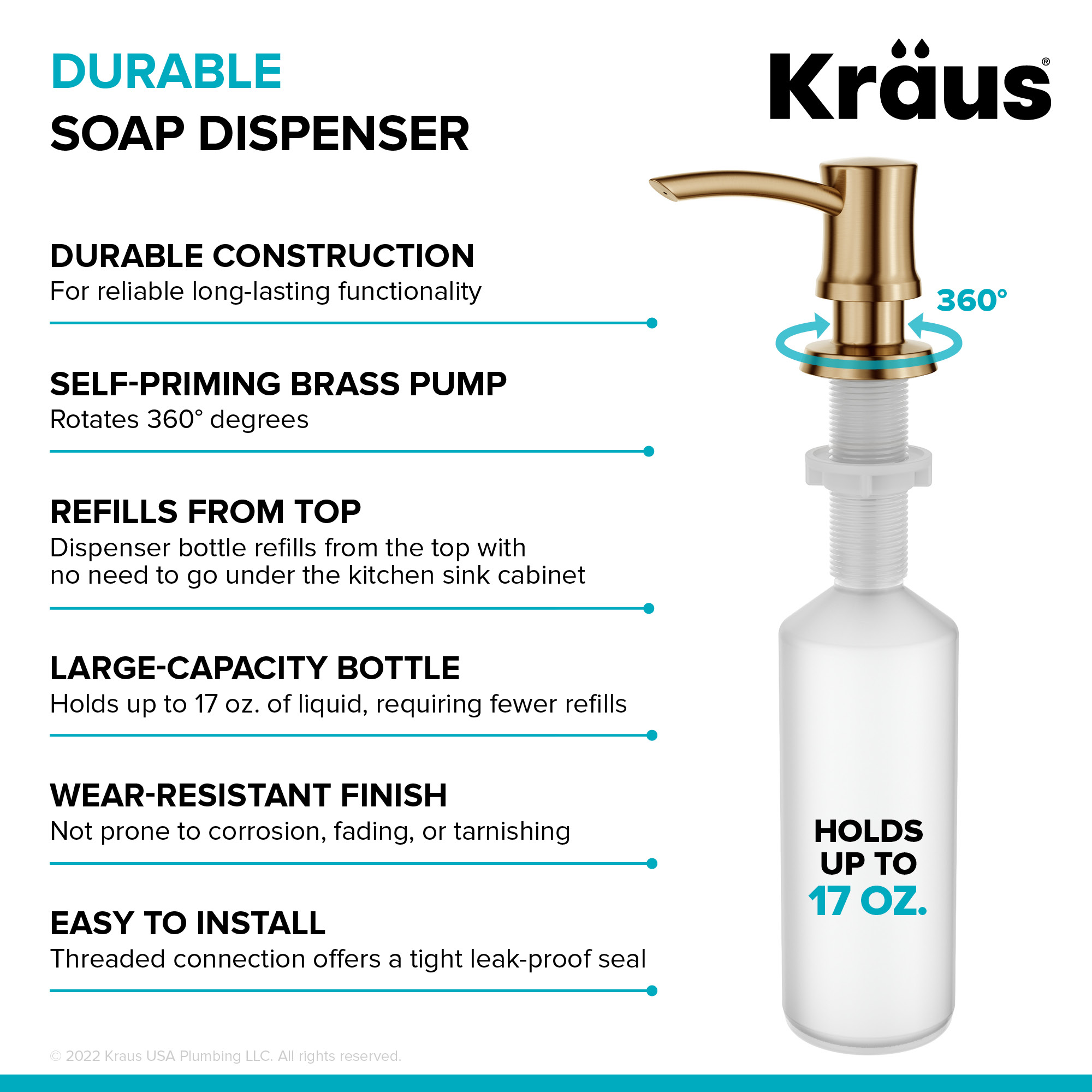 Kraus KSD-54BB Soap-Lotion-Dispensers - View #8