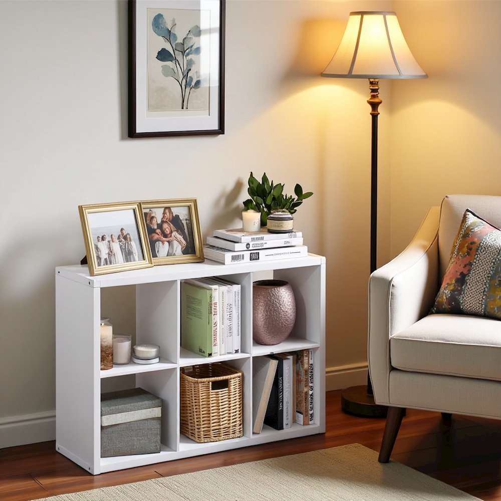 FurniFact BO3302956WHT Free-Standing-Shelving - View #4