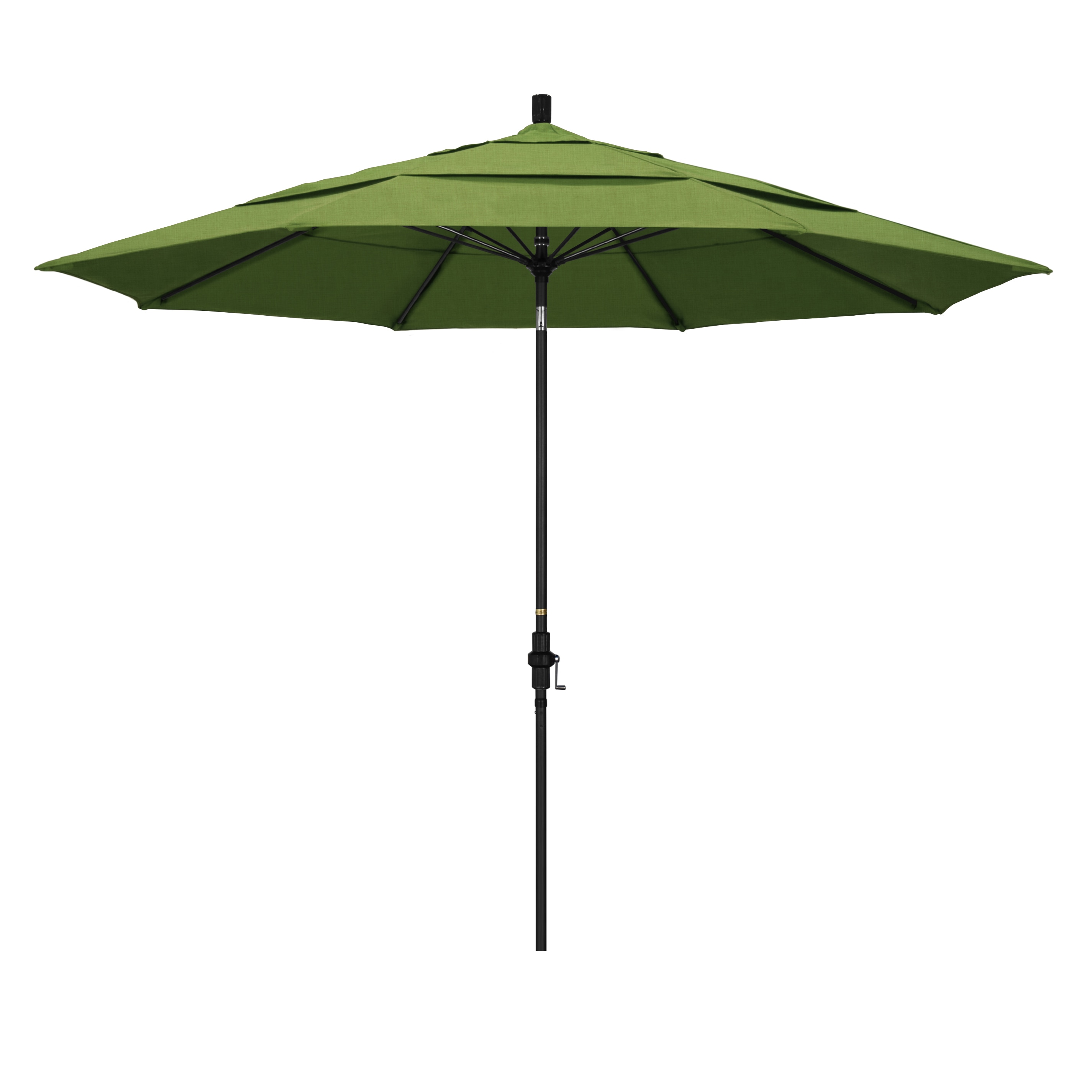 California Umbrella GSCUF118705-48022 11-ft Aluminum Green Auto-tilt Market Patio Umbrella