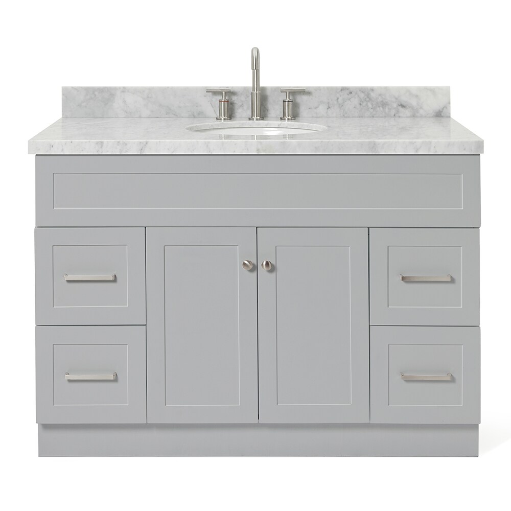 ARIEL Hamlet 48-in Grey Undermount Single Sink Bathroom Vanity with ...