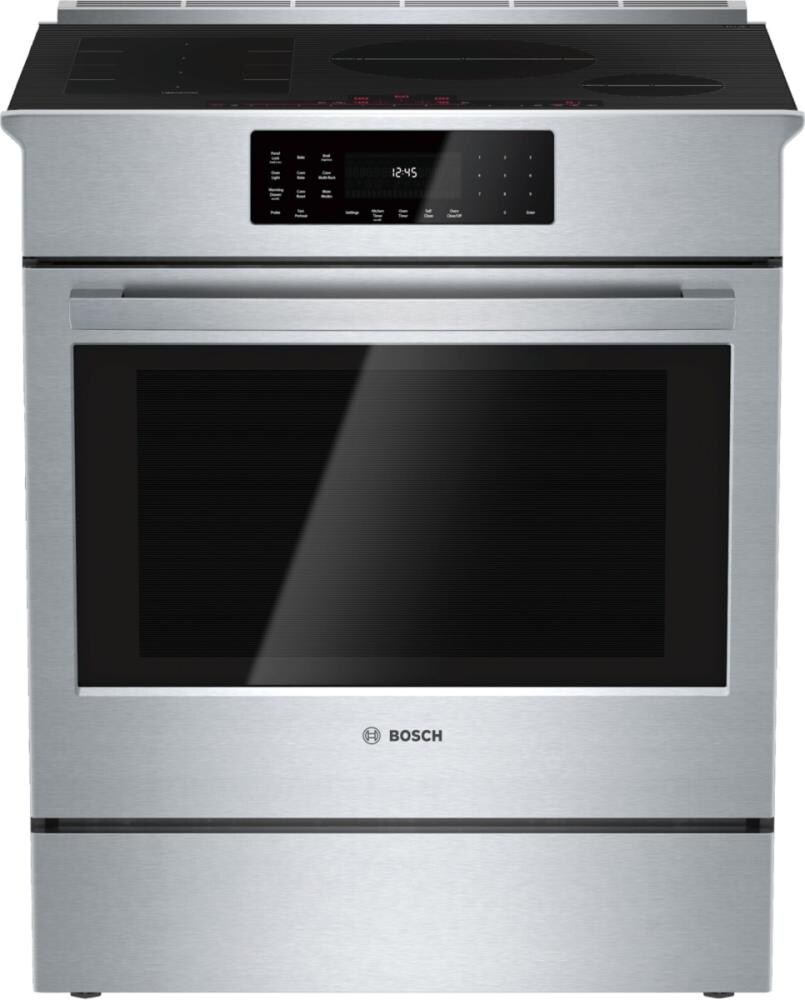 Bosch HIIP055U Benchmark 30-in 4 Elements Self-Cleaning Convection Oven Slide-In Induction Range (Stainless Steel)