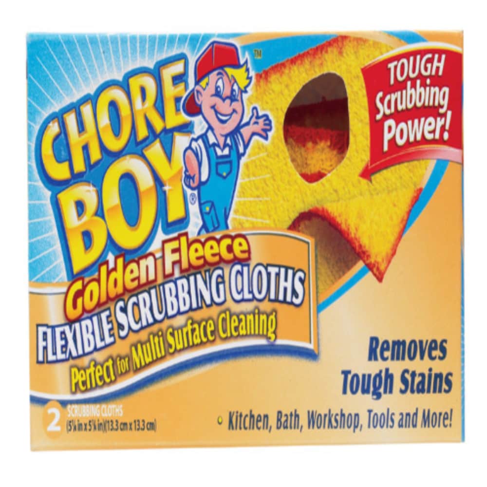 KIK Chore Boy Golden Fleece Delicate Light Duty Scrubbing Cloths For All Purpose 5 1/4 in. L 2 pk