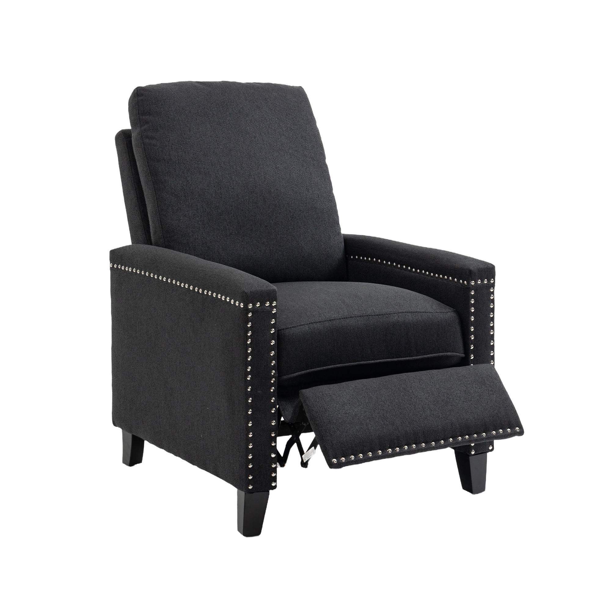 Sumyeg WF-HW66056BL-2-LA Modern Comfortable Upholstered leisure chair Modern Black Linen Accent Chair