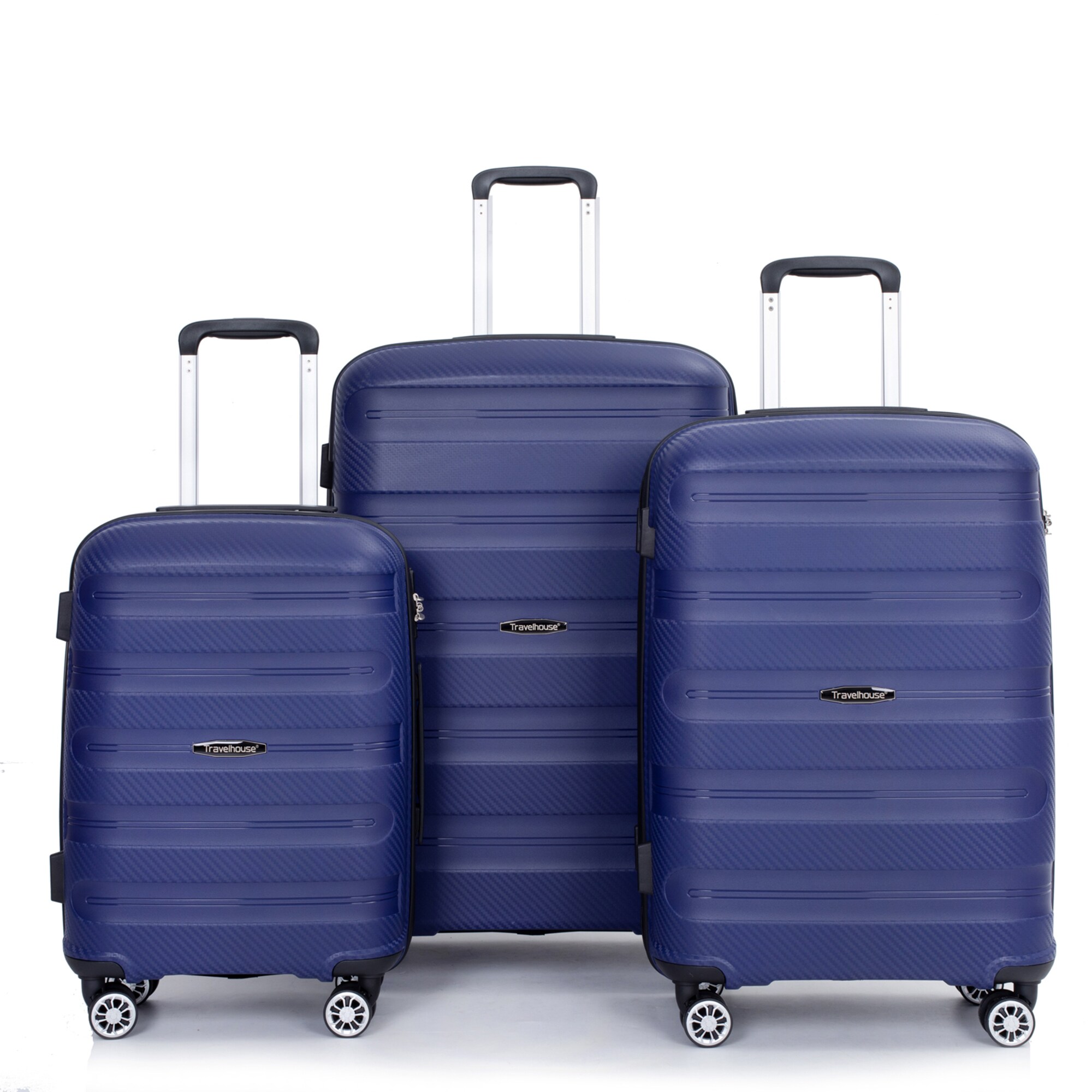 SINOFURN SYD9400012NY 19.3x11.4x29.5 Navy Plastic Hardshell Suitcase set 3 -Bag