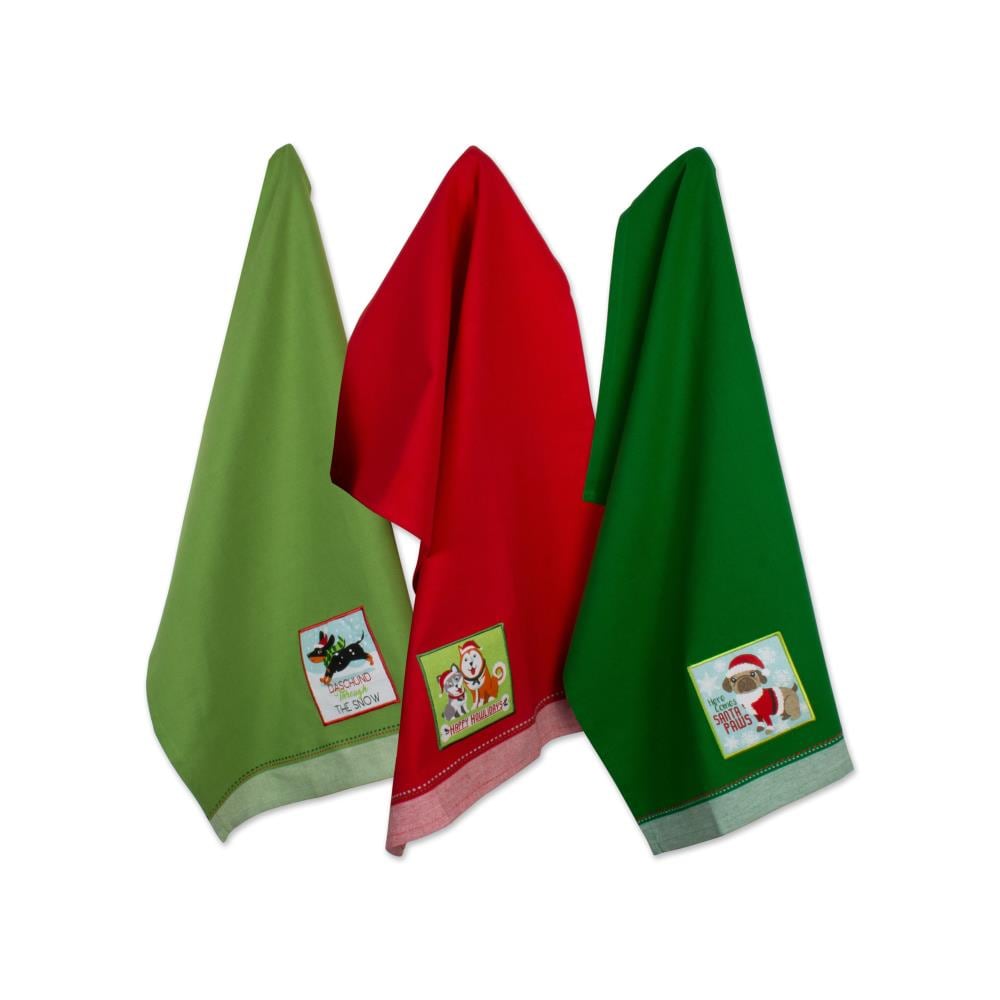 DII CAMZ10664 3 -Pack Cotton Solid Dish towel