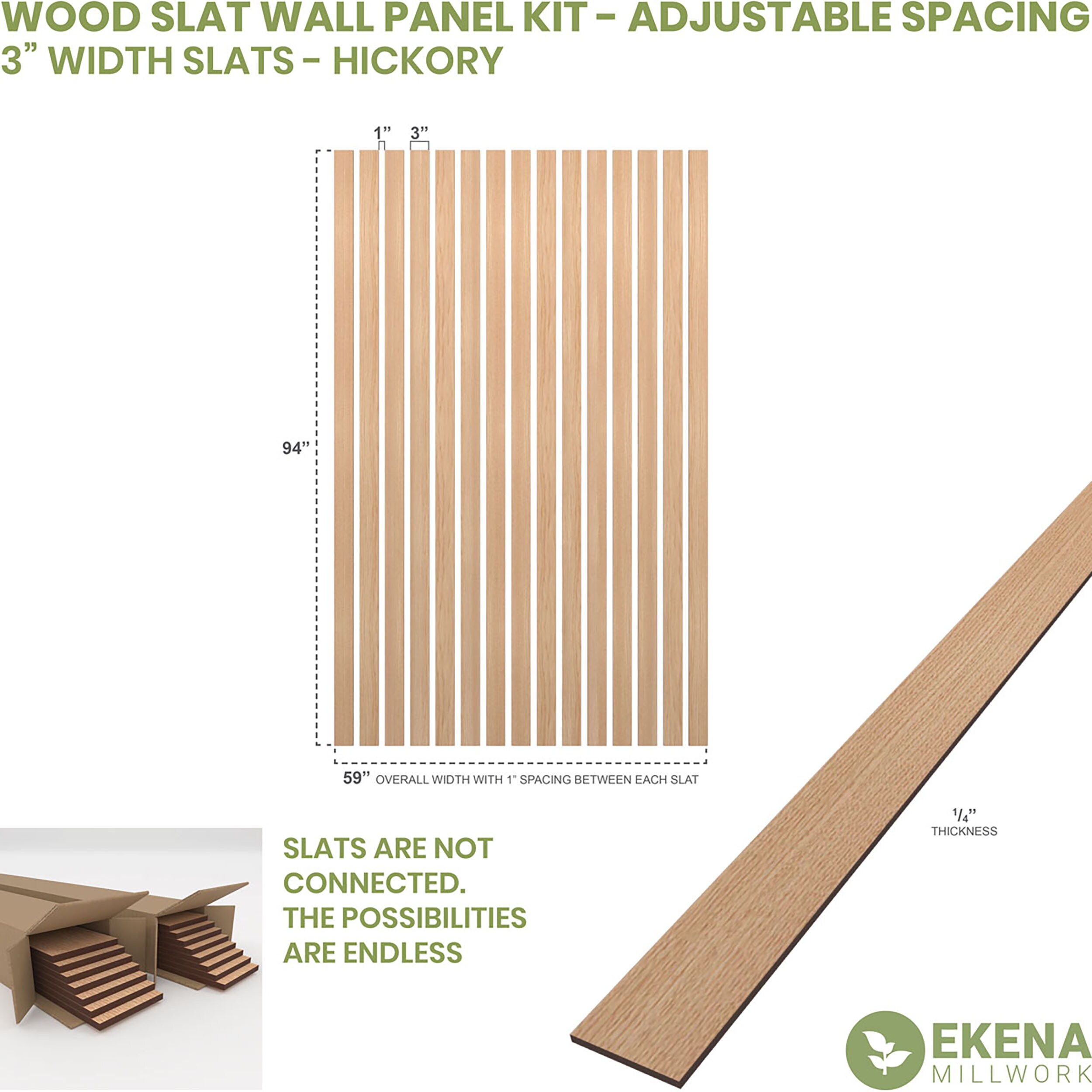 Ekena Millwork SWW60X94X0250HI Wall-Planks - View #2