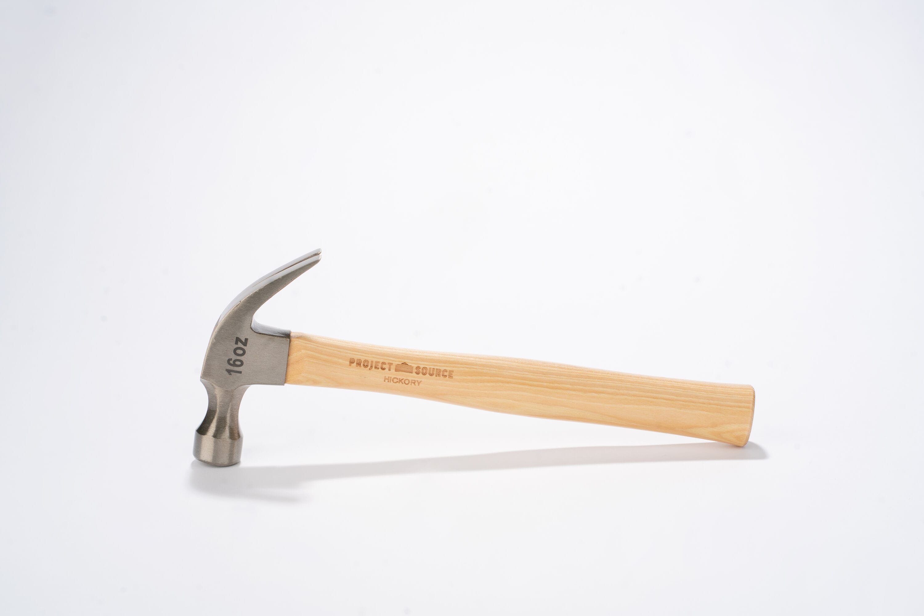 Project Source 16-oz Smooth Face Steel Head Wood Claw Hammer