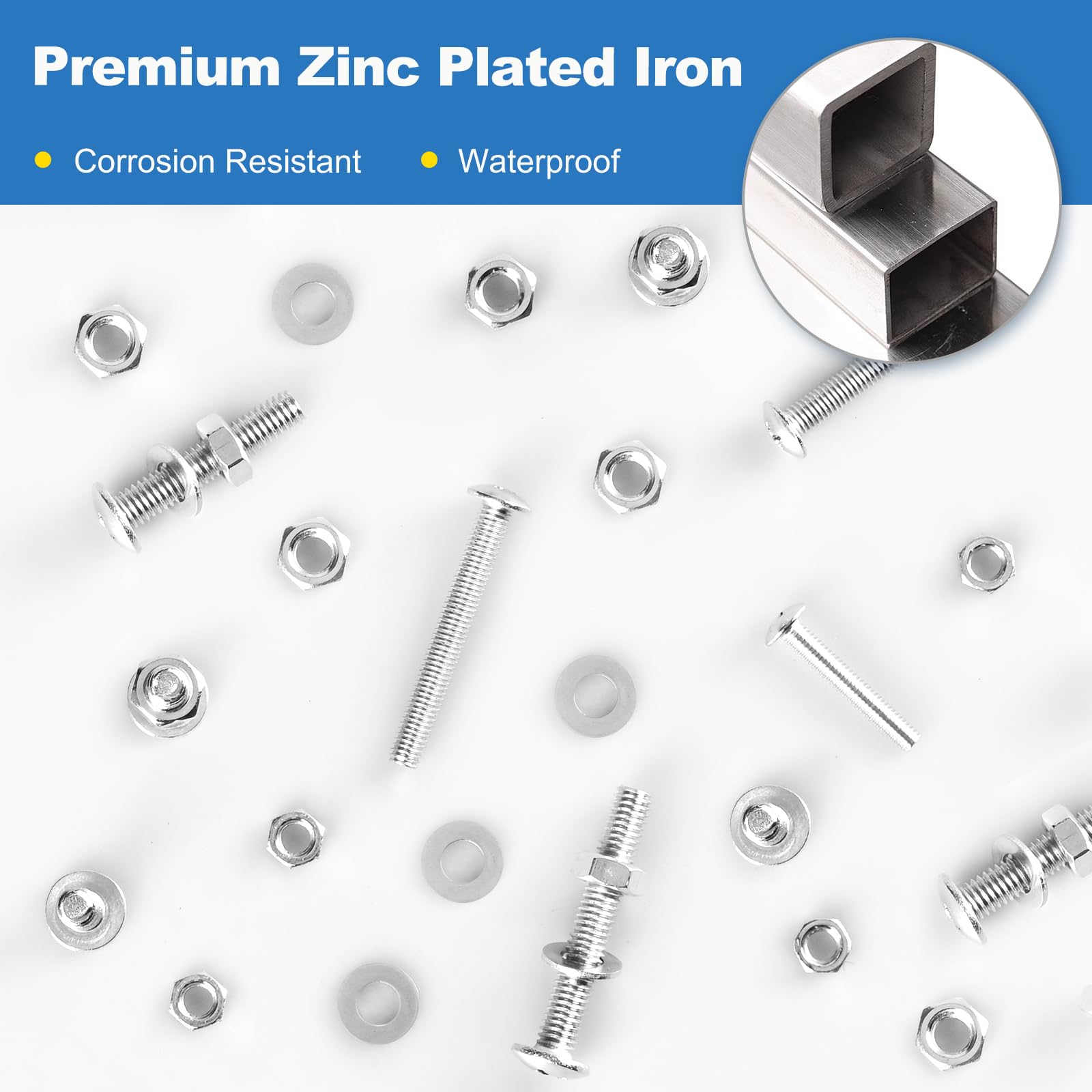 LAIFUCAM 121PCS Nuts and Bolts Assortment Kit M4 M5 M6 Phillips Head ...