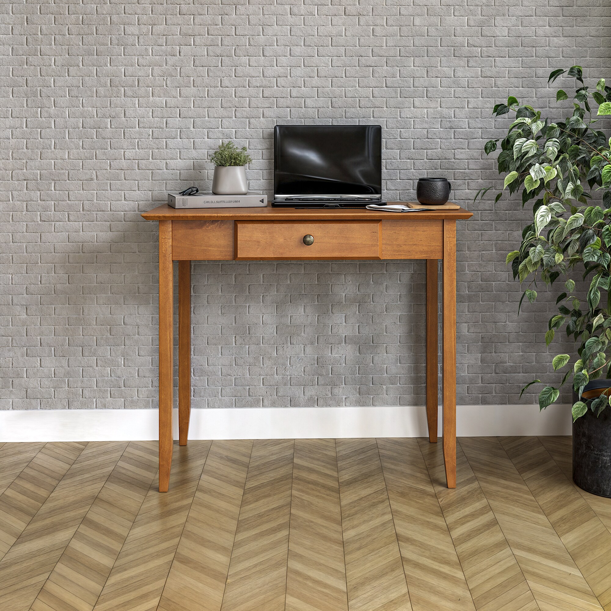 Camaflexi SHK395 Shaker Style 36-Inches Brown Mission/Shaker Pine Writing desk