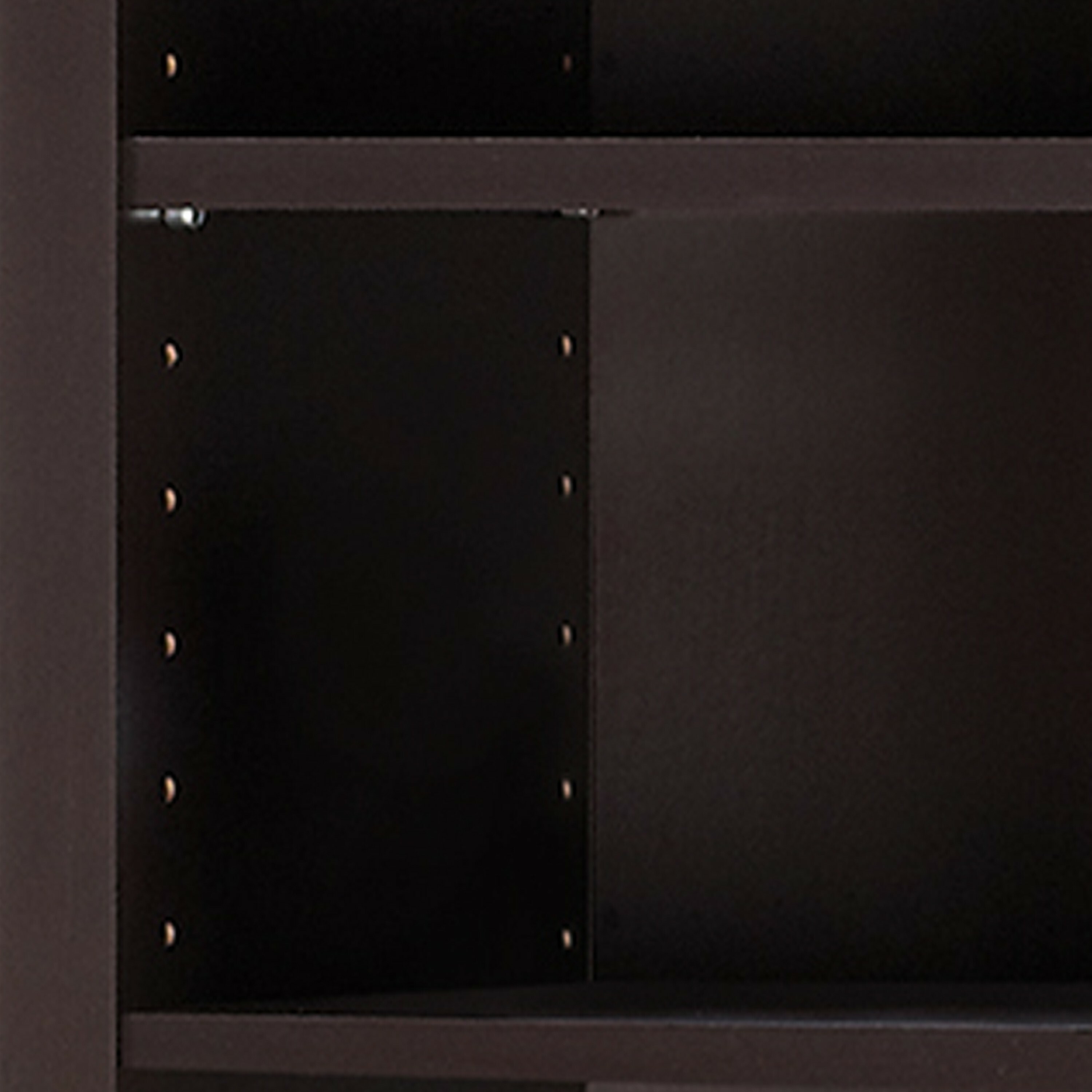 Tall Dark Brown Wood Corner Bookcase with 9 Shelves
