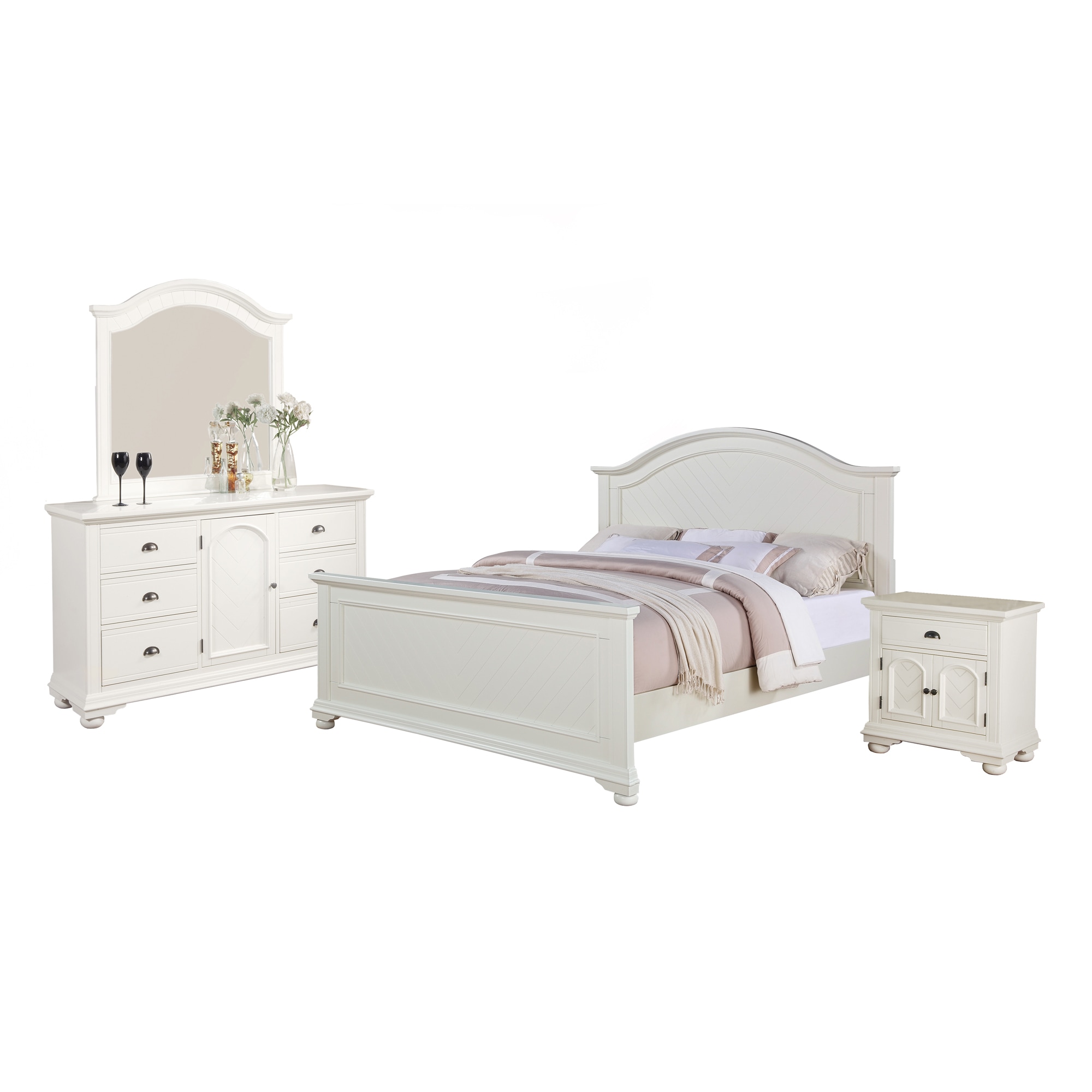 Picket house furnishings addison white panel bedroom set discount