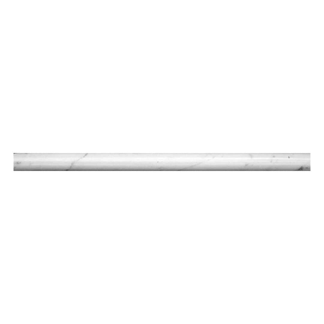 Apollo Tile APLMCA881PA White 1/2-in x 12-in Polished Marble Pencil Tile ( 0.5-sq ft / Carton ) 10 -Pack