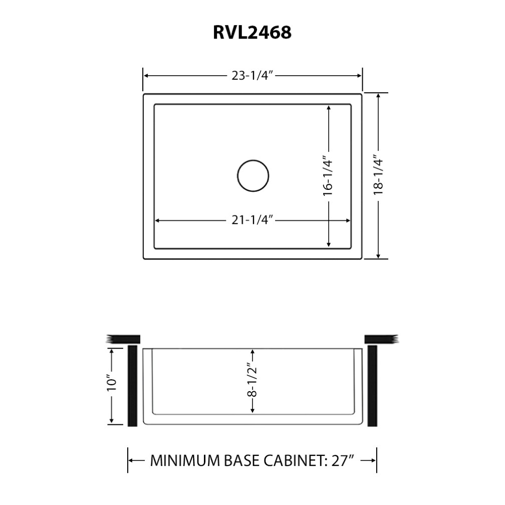Ruvati RVL2468BK Kitchen-Sinks - View #6