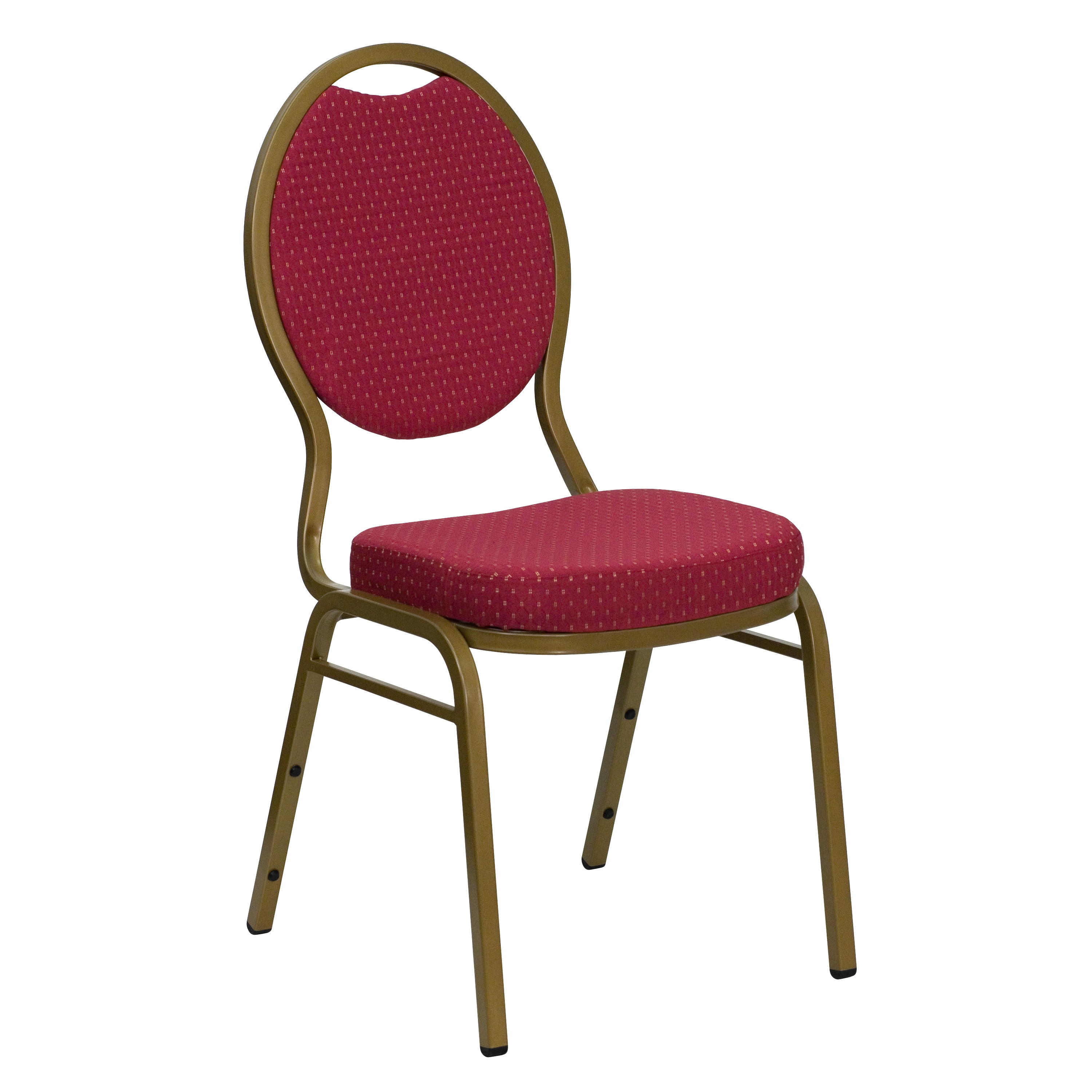 Flash Furniture 847254009010 Modern Burgundy Patterned Fabric/Gold Frame Accent Chair