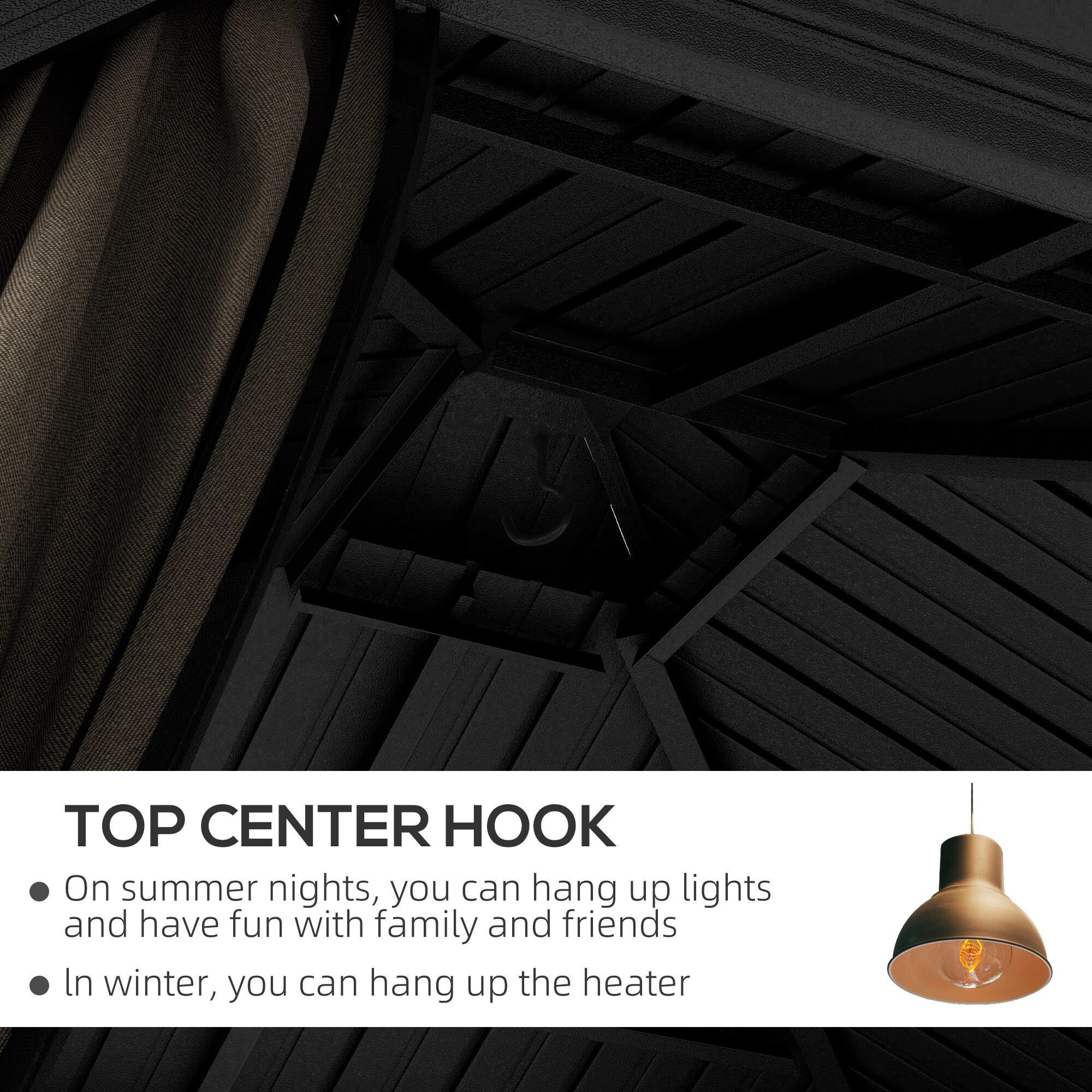 Outsunny 84C-204V05DR Wood-Resin-Gazebos - View #8