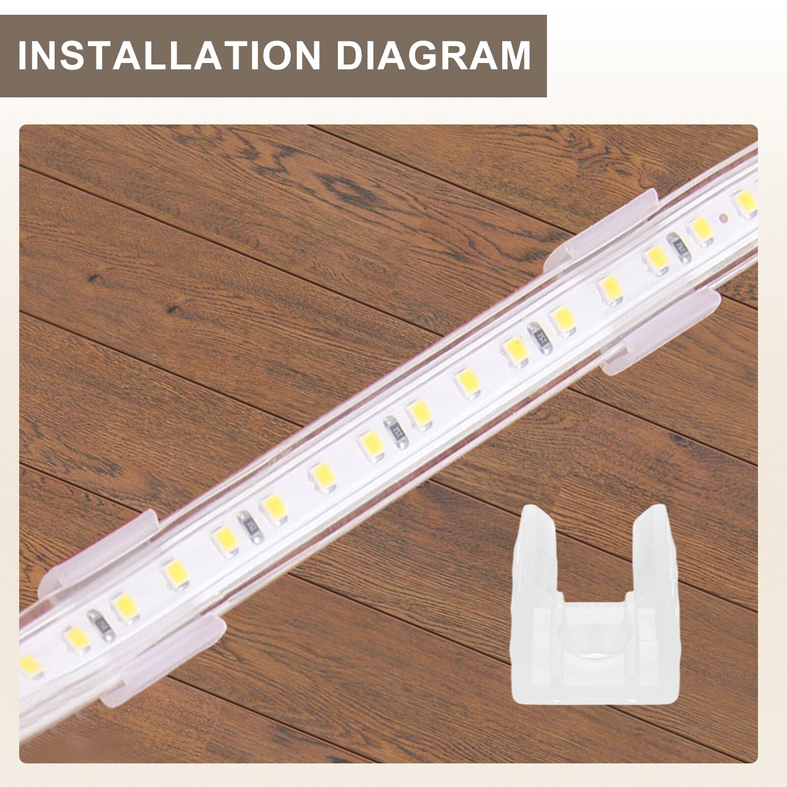 Unique Bargains LED Neon Mounting Clips Holder Mounting Bracket Support ...
