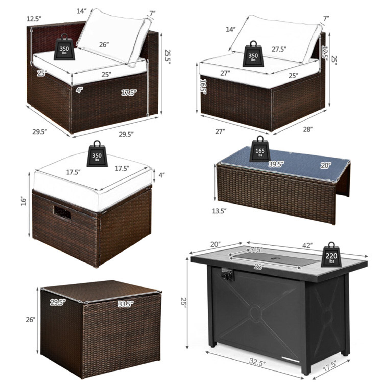 Dimakai DK-TOP-06AAD Patio-Conversation-Sets - View #11
